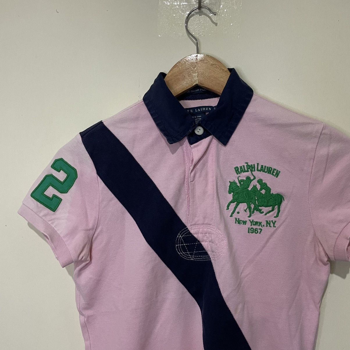 Ralph Lauren Vintage Ralph Lauren Number 2 slim polo shirt pink Size US S / EU 44-46 / 1 - 2 Thumbnail