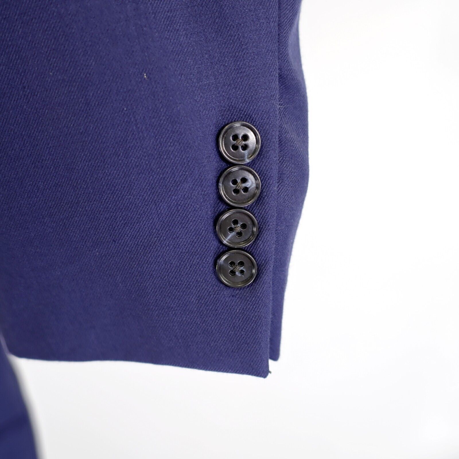 Jos. A. Bank Jos A Bank Travelers Tailored Fit Wool Blue Twill 46R / Slim Size 46R - 3 Thumbnail