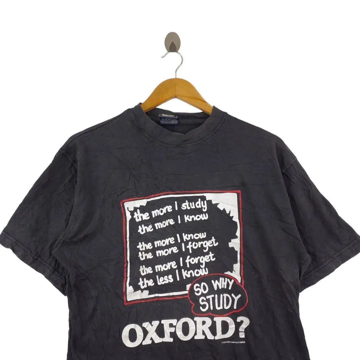 Vintage Vintage OXFORD CAMPUS STORES Equilibrium Parody Tee Shirt Size US M / EU 48-50 / 2 - 2 Thumbnail