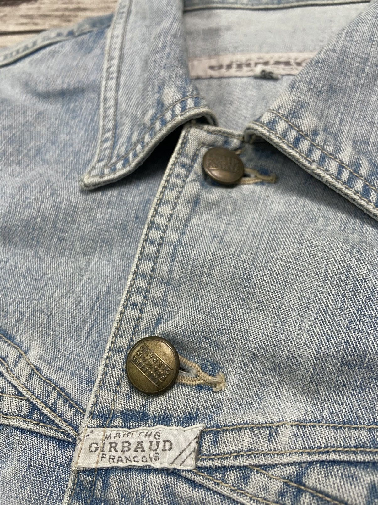 Marithe + Francois Girbaud × Vintage 00s Marithe Francois Girbaud Washed Light Blue Denim Jacket Size M / US 6-8 / IT 42-44 - 5 Thumbnail
