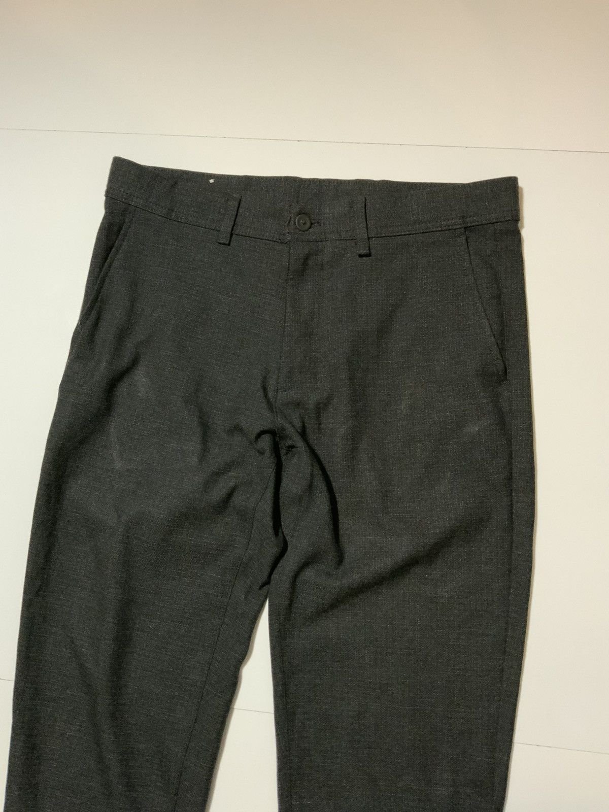 Zara Zara Man Charcoal Stretch Polyester Flat Front Trouser Pants Size US 32 / EU 48 - 5 Thumbnail