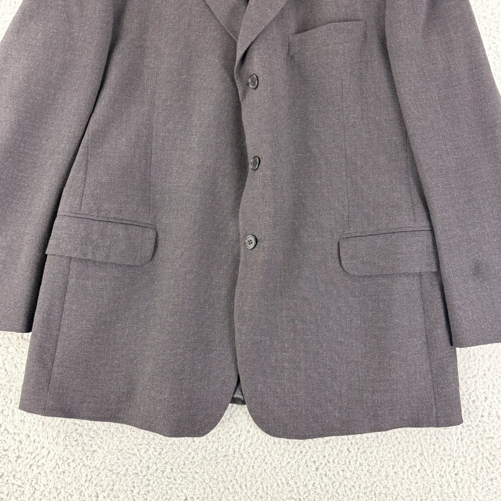 Brooks Brothers Brooks Brothers Blazer Jacket Mens 44R Gray Wool Nylon Made in Italy Size 44R - 5 Thumbnail