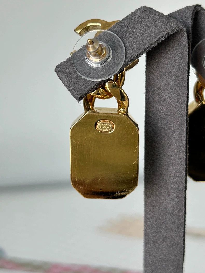 Chanel Chanel Double c square drill earrings Size ONE SIZE - 6 Thumbnail