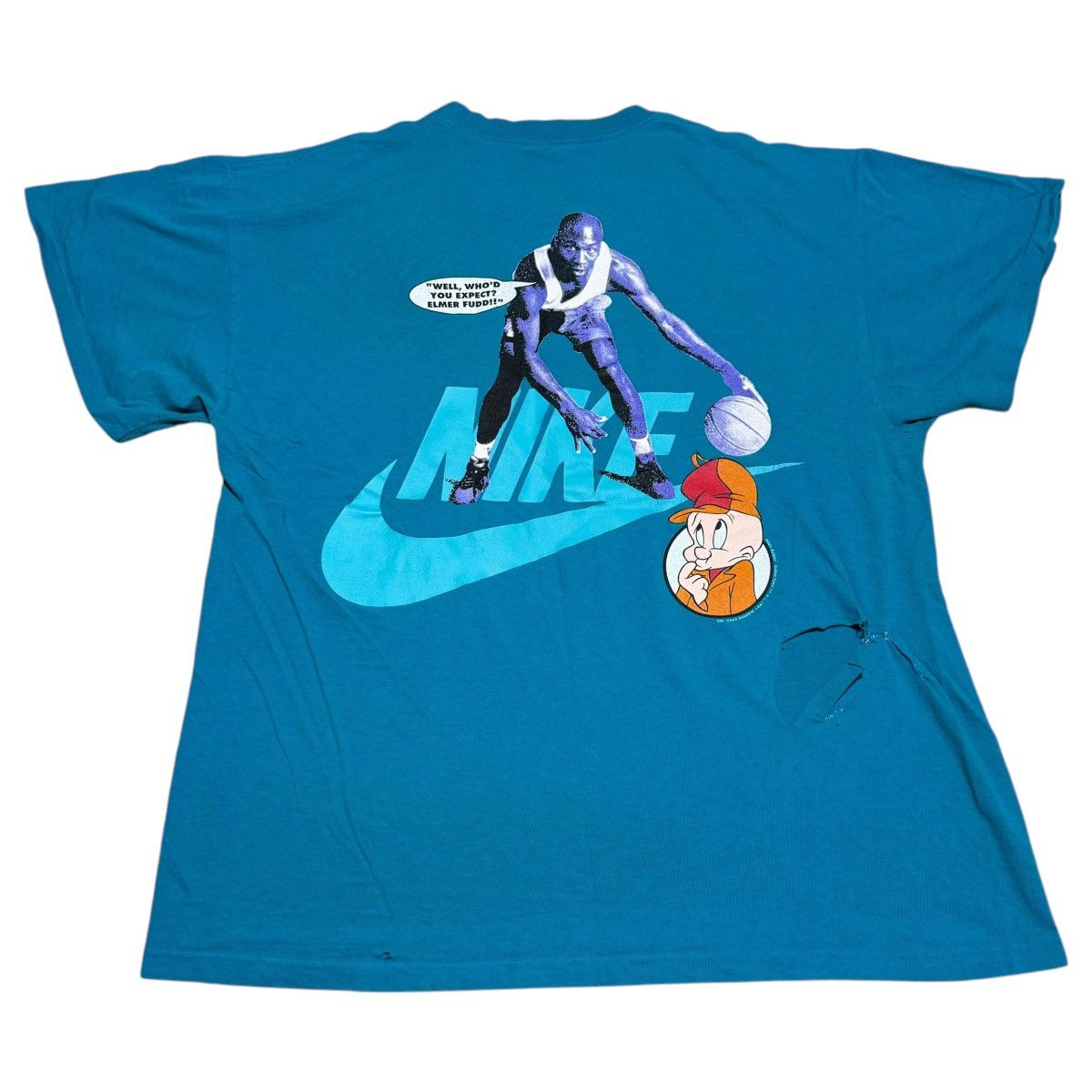 1991 Nike Hare Jordan Looney Tunes Distressed Shirt Adult XL