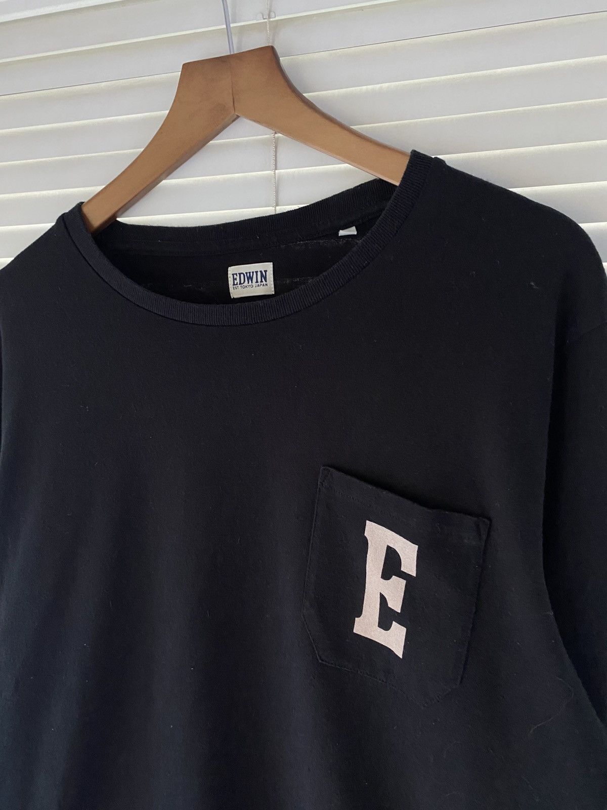 Edwin Edwin Japan Vintage Rare Pocket Big E Long Sleeve Size US M / EU 48-50 / 2 - 2 Thumbnail