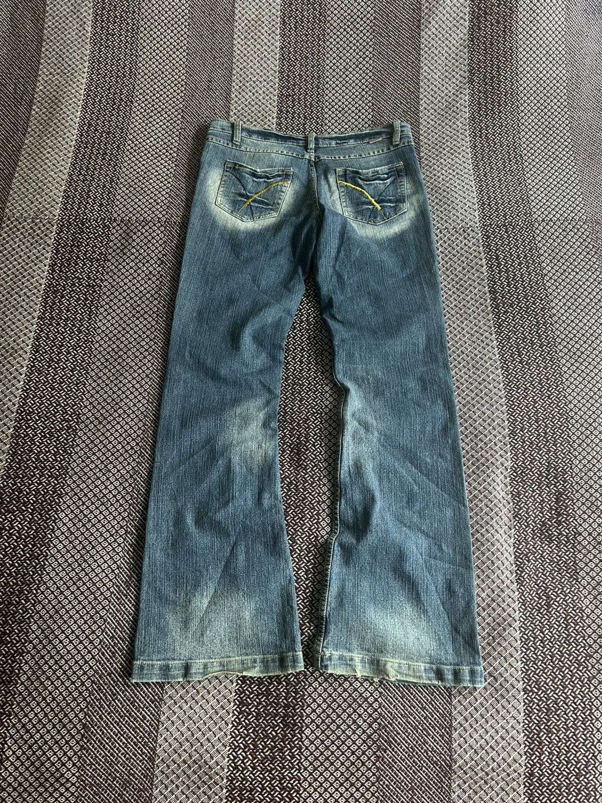 Japanese Brand Vintage X-Mail Japanese Style Faded Jeans Flared Size 38 Y2K Size 28" / US 6 / IT 42 - 11 Thumbnail