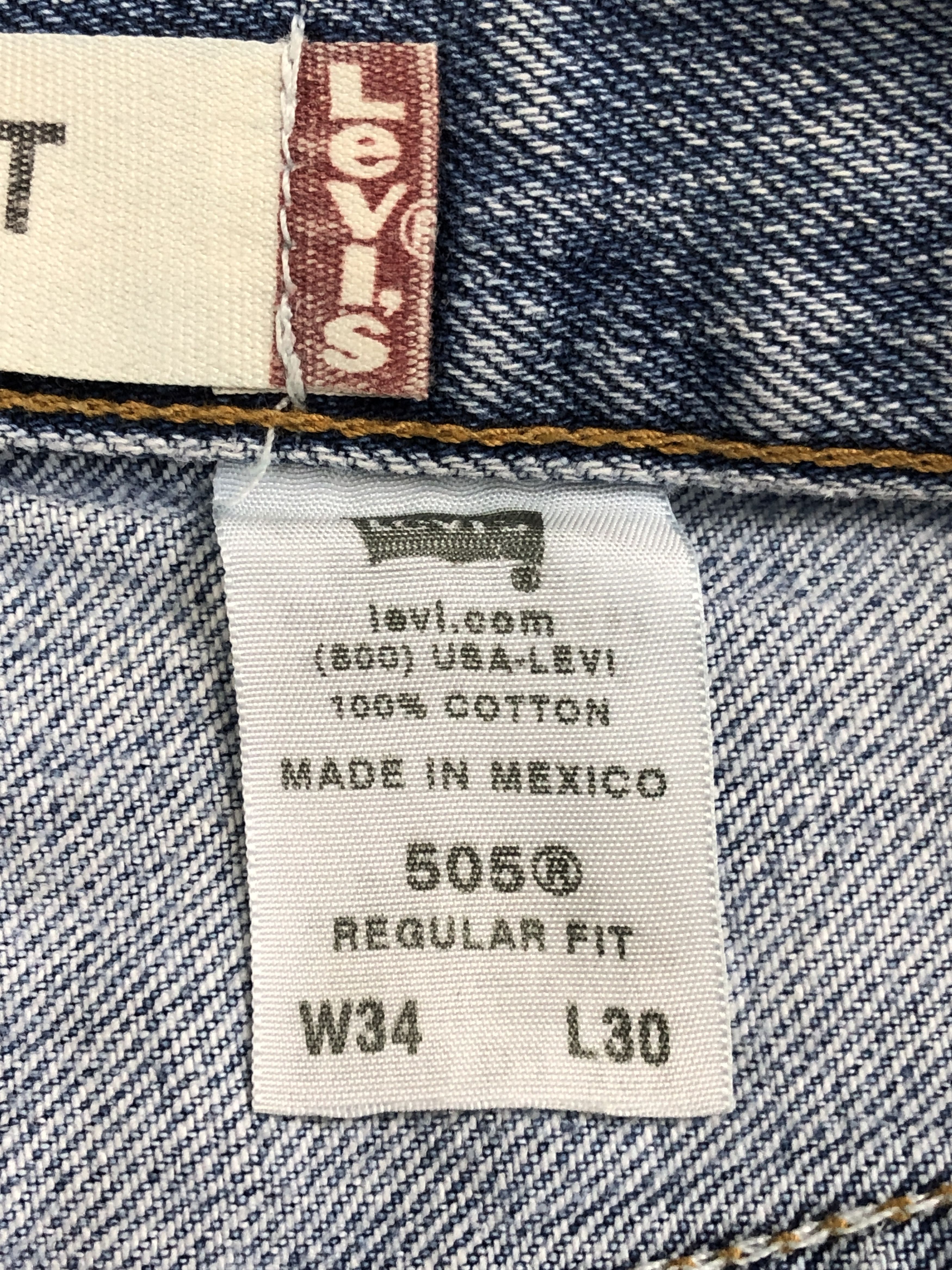 Levi's Vintage Distressed Levis 505 Light Wash Jeans DP2528 Size US 33 - 7 Thumbnail