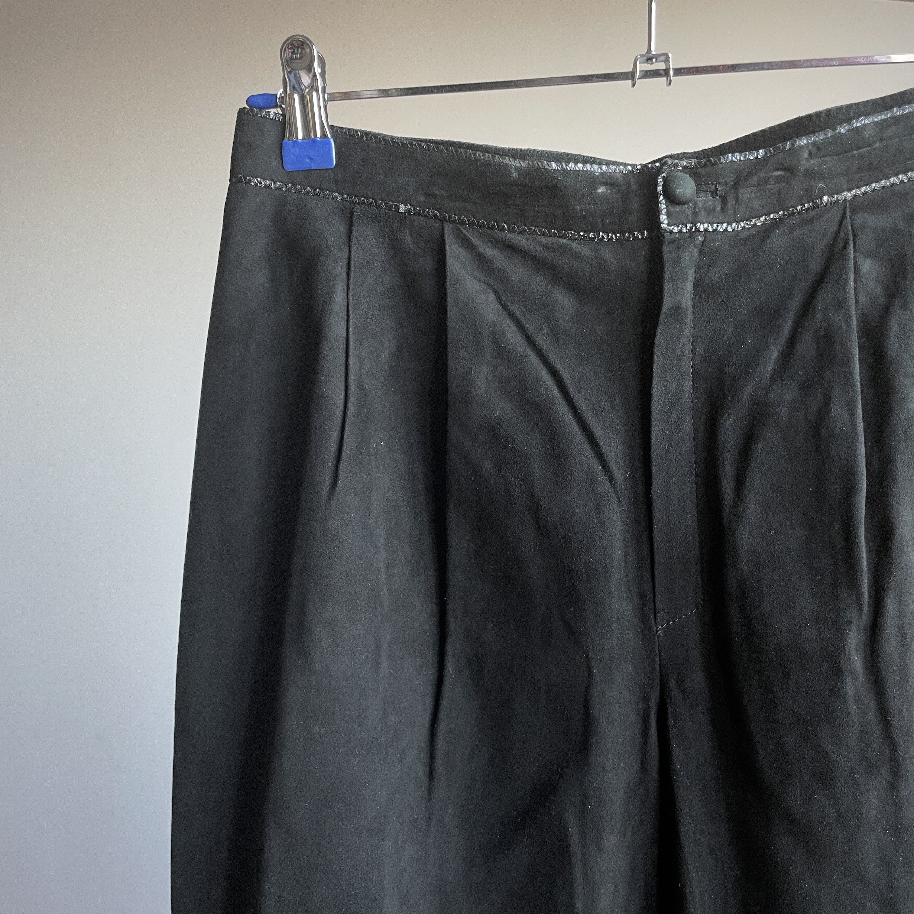Roberto Cavalli Roberto Cavalli Firenze Vtg 80's Womens Leather Suede Pants Size 34" / US 12 / IT 48 - 5 Thumbnail