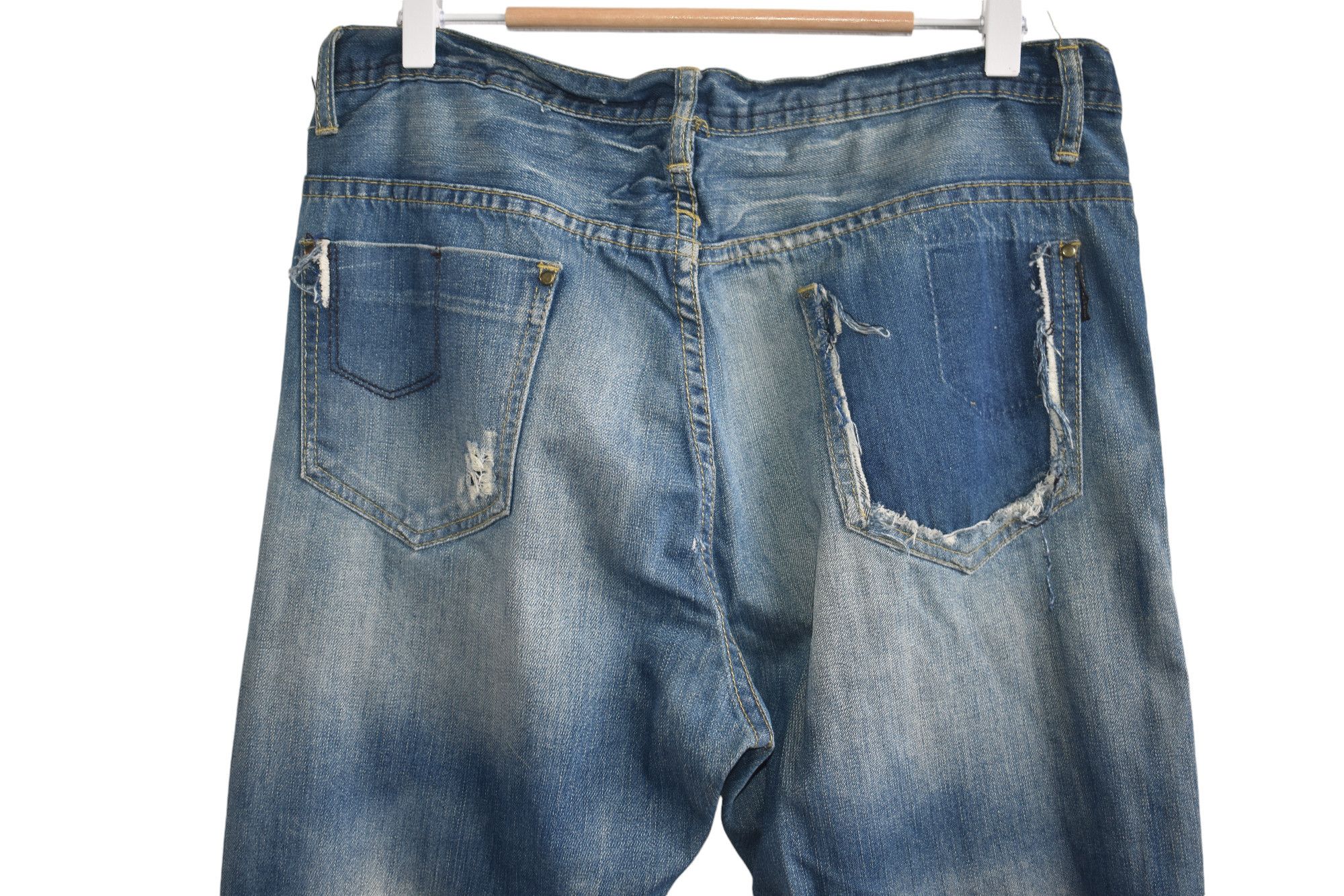 Black Barrett × Neil Barrett Distress Faded! Neil Barrett Denim Jeans Pants W33 Size US 33 - 7 Thumbnail