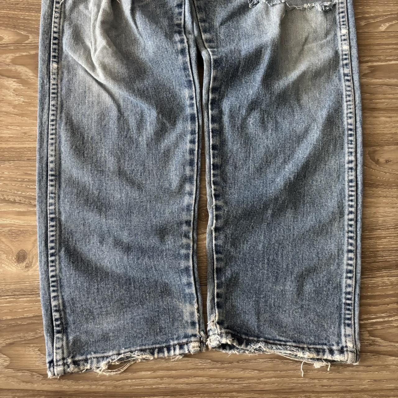 Japanese Brand Crazy Vintage 90s Grunge Distressed Faded Denim Jeans! 33x30 Size US 33 - 6 Thumbnail