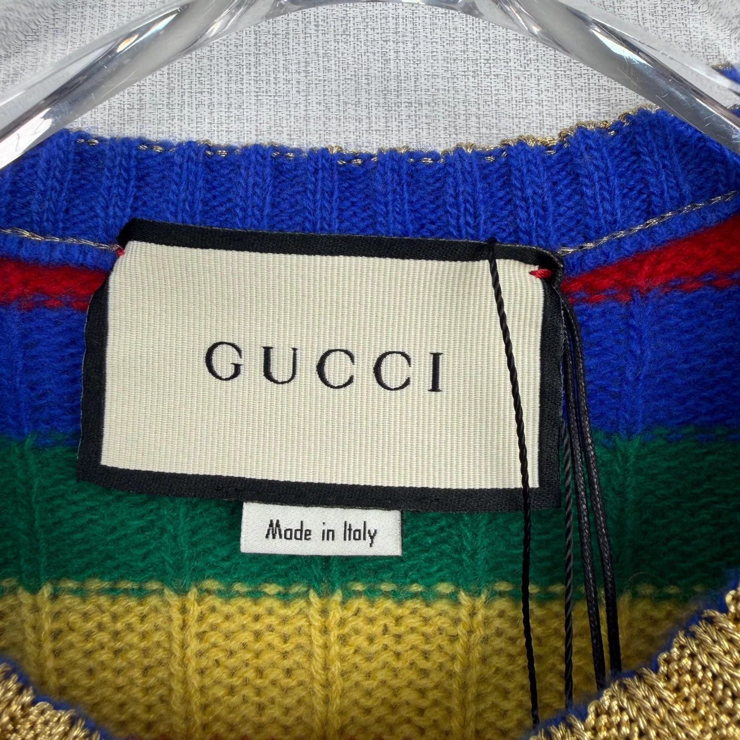 Gucci tt0079 Gucci Rainbow Bear Wool Knit Sweater, Size M, 99% New Size US M / EU 48-50 / 2 - 3 Thumbnail