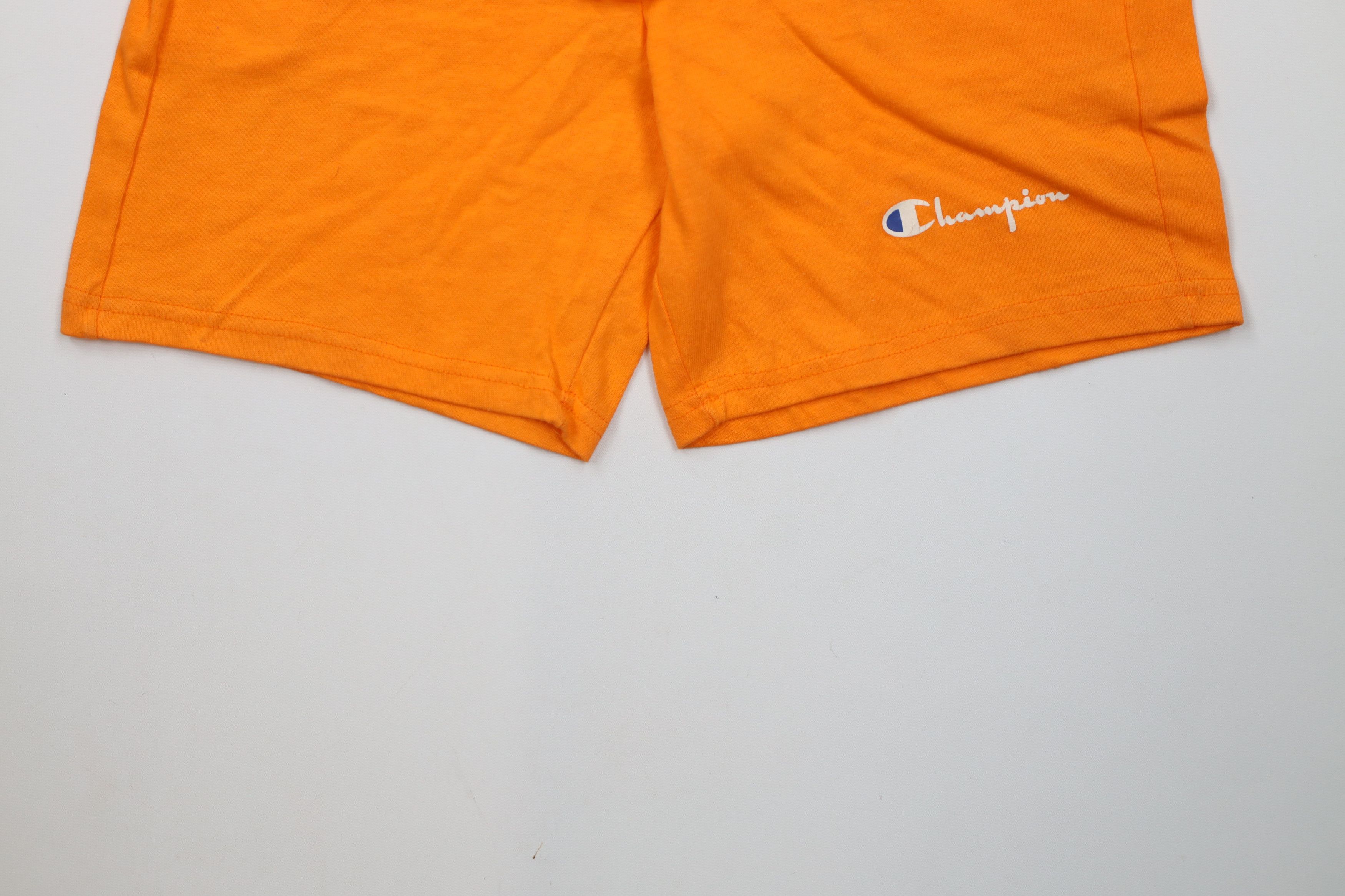 Champion × Vintage Vintage 90s Champion Knee Jersey Knit Shorts Orange USA Size US 30 / EU 46 - 4 Thumbnail