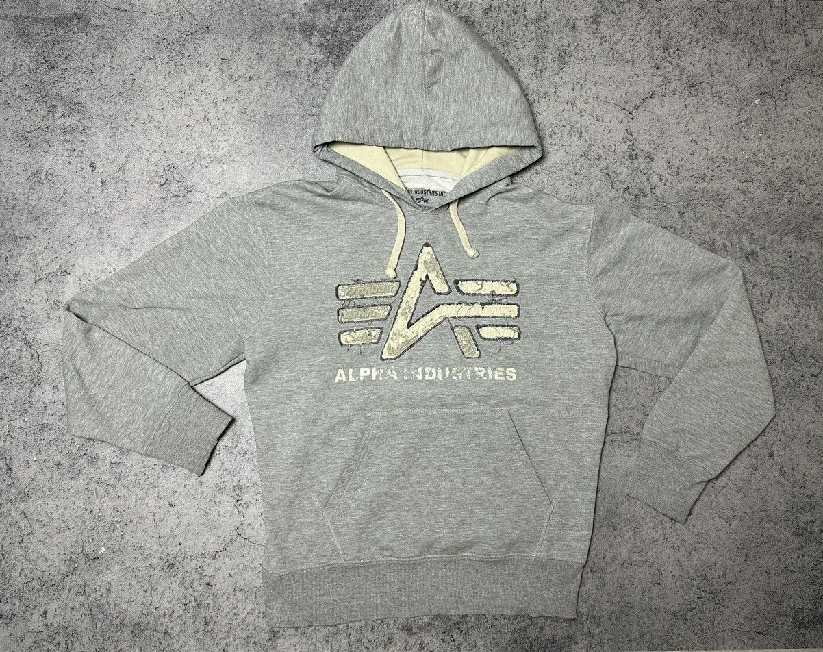 Alpha Industries Vintage Alpha Industries Big Logo Hoodie Size US L / EU 52-54 / 3 - 4 Thumbnail