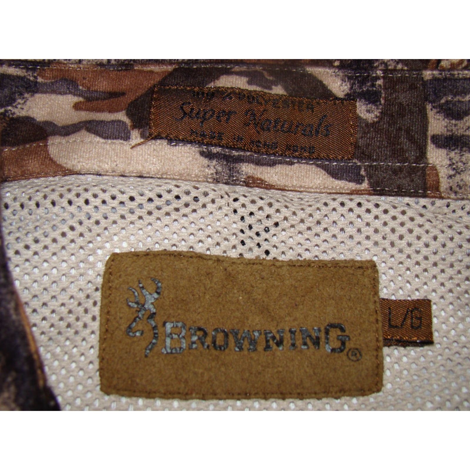 Vintage VTG Browning Super Naturals Mens L Camo Button Vented Fishing Hunting Shirt Size US L / EU 52-54 / 3 - 3 Thumbnail
