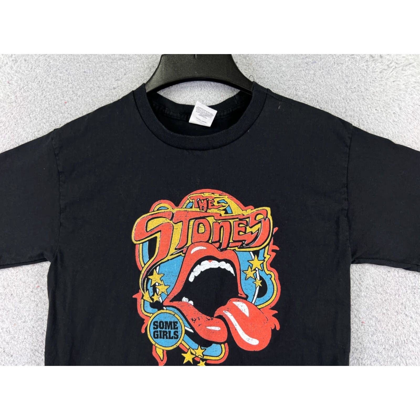 SOMET VINTAGE The Rolling Stones Shirt Womens Small Black Short Sleeve Cotton Some Girls Size S / US 4 / IT 40 - 4 Thumbnail