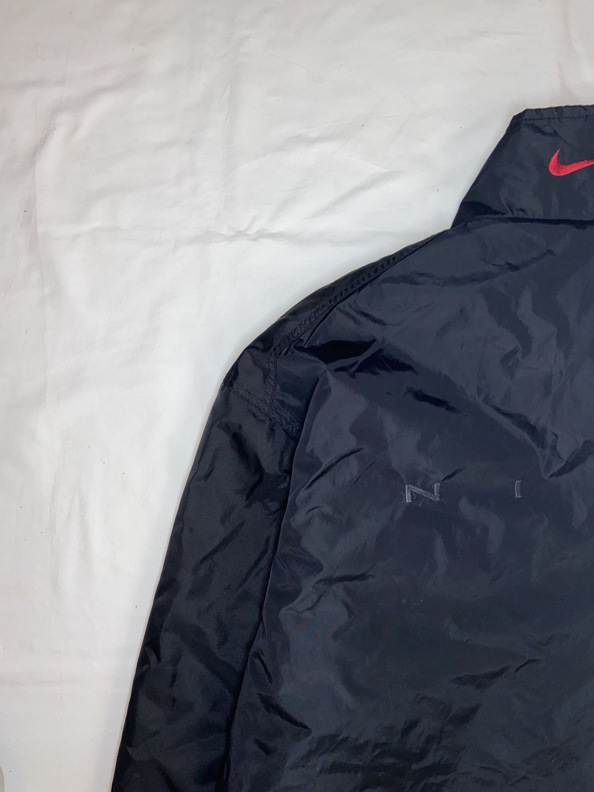 Nike × Vintage VINTAGE Y2K NIKE BIG LOGO LIGHT PUFFER JACKET SWOOSH DRILL Size US XL / EU 56 / 4 - 10 Thumbnail