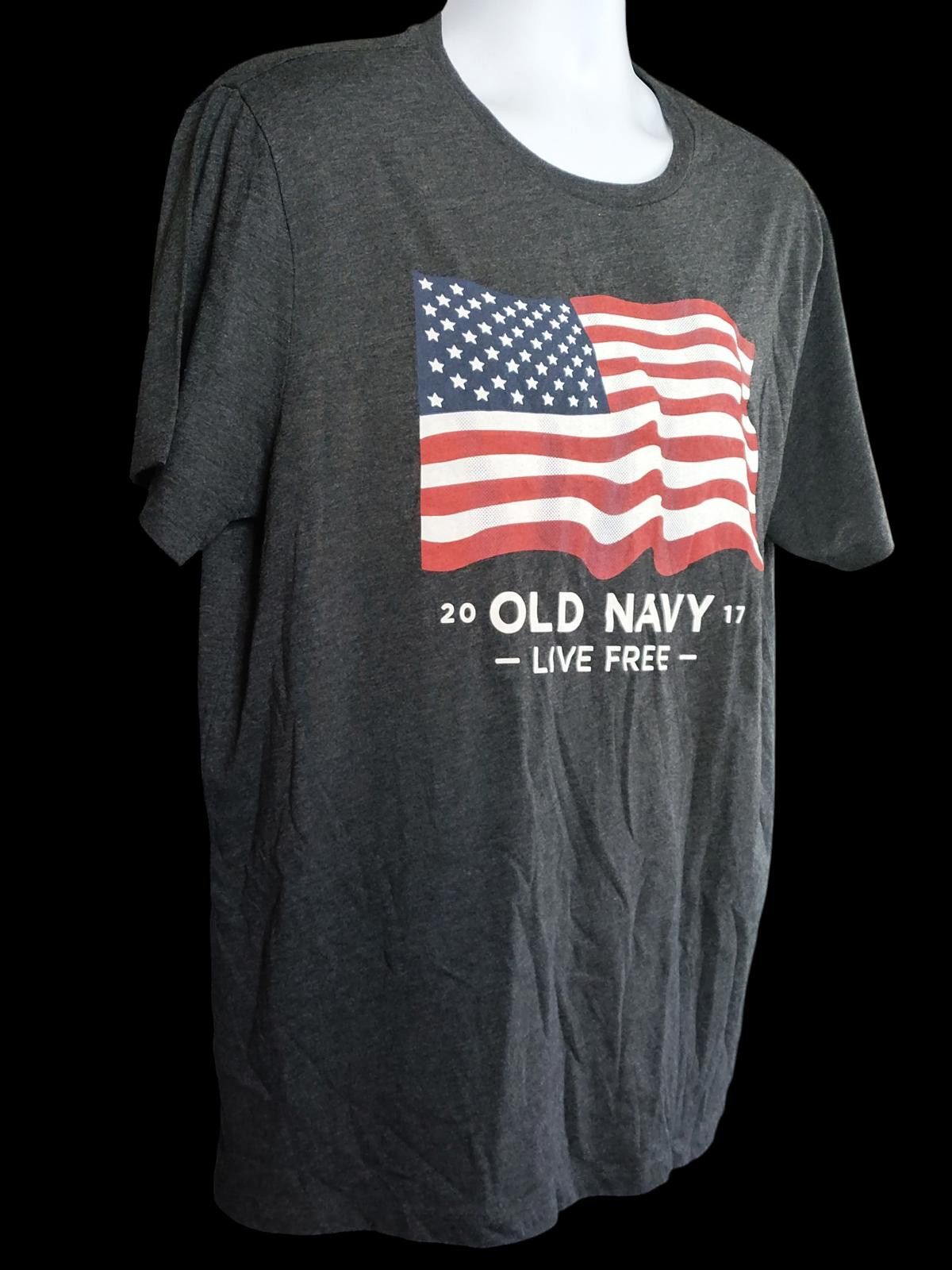 Old Navy Old Navy Men's Short Sleeve T-Shirt with American Flag Print Size US XL / EU 56 / 4 - 4 Thumbnail