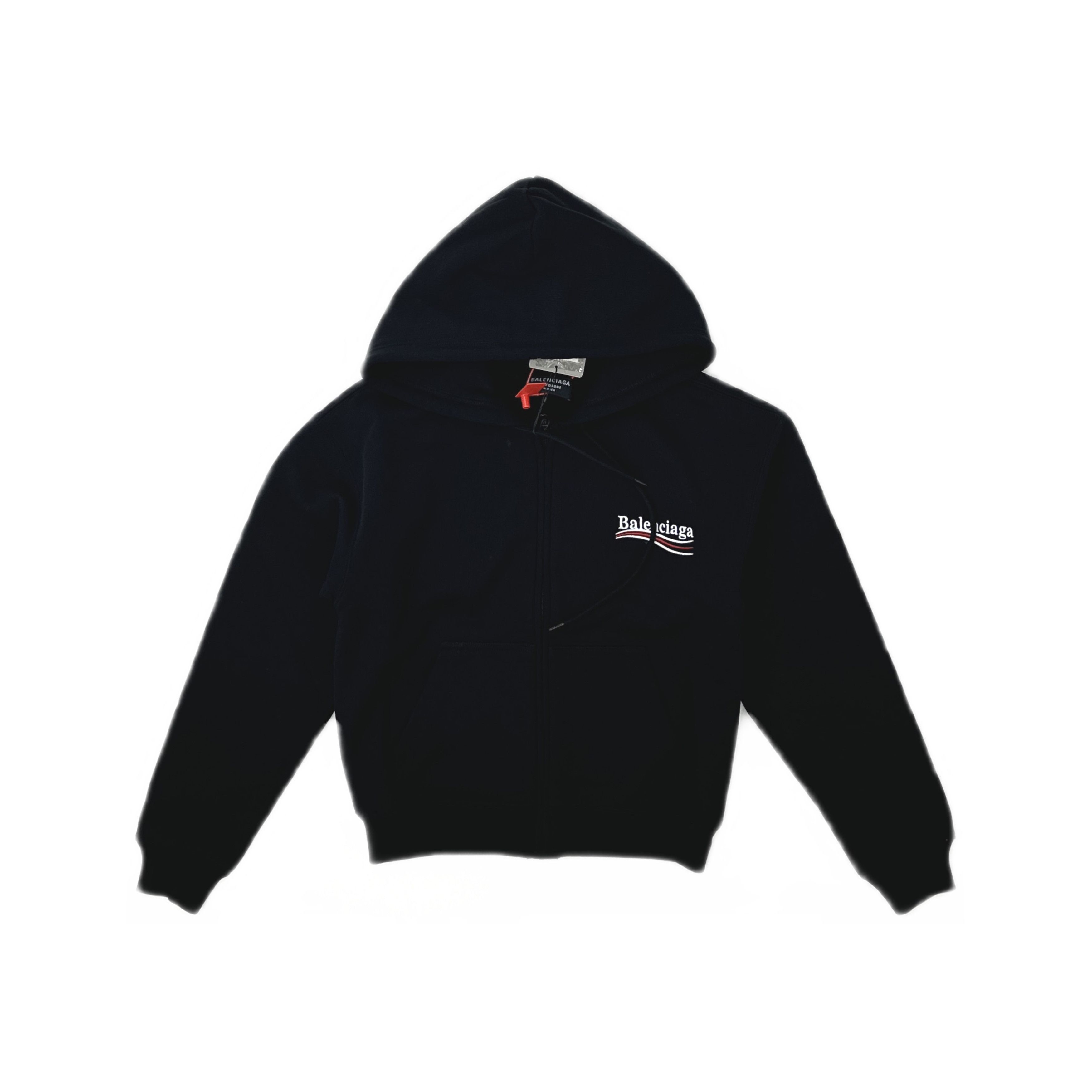 Balenciaga balenciaga soccer zip up shanghai hoodie black | Grailed