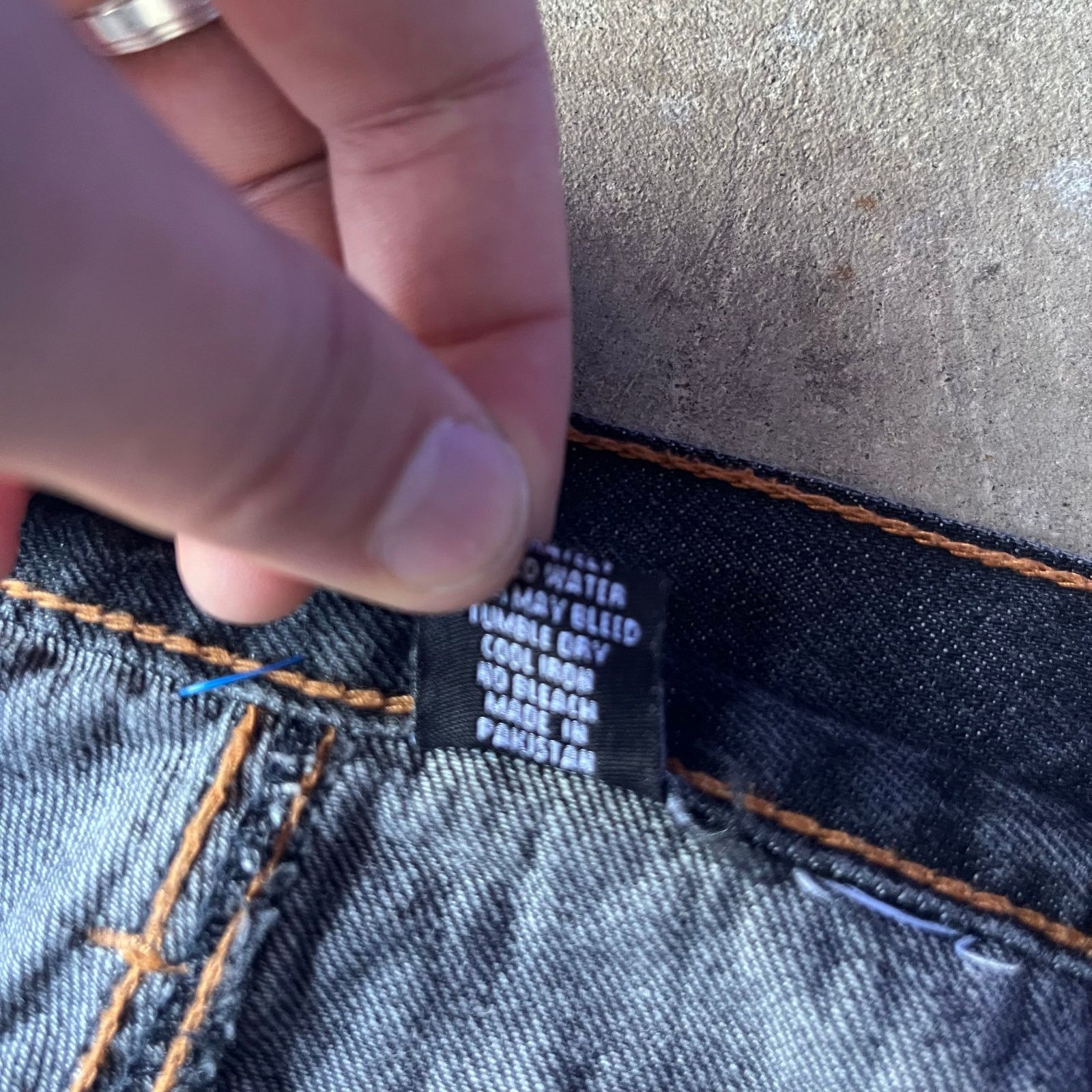 Vintage VINTAGE Y2K BLACK JEANS BAGGY WIDE-LEG RAVE FADED 36X32 00S Size US 36 / EU 52 - 6 Thumbnail