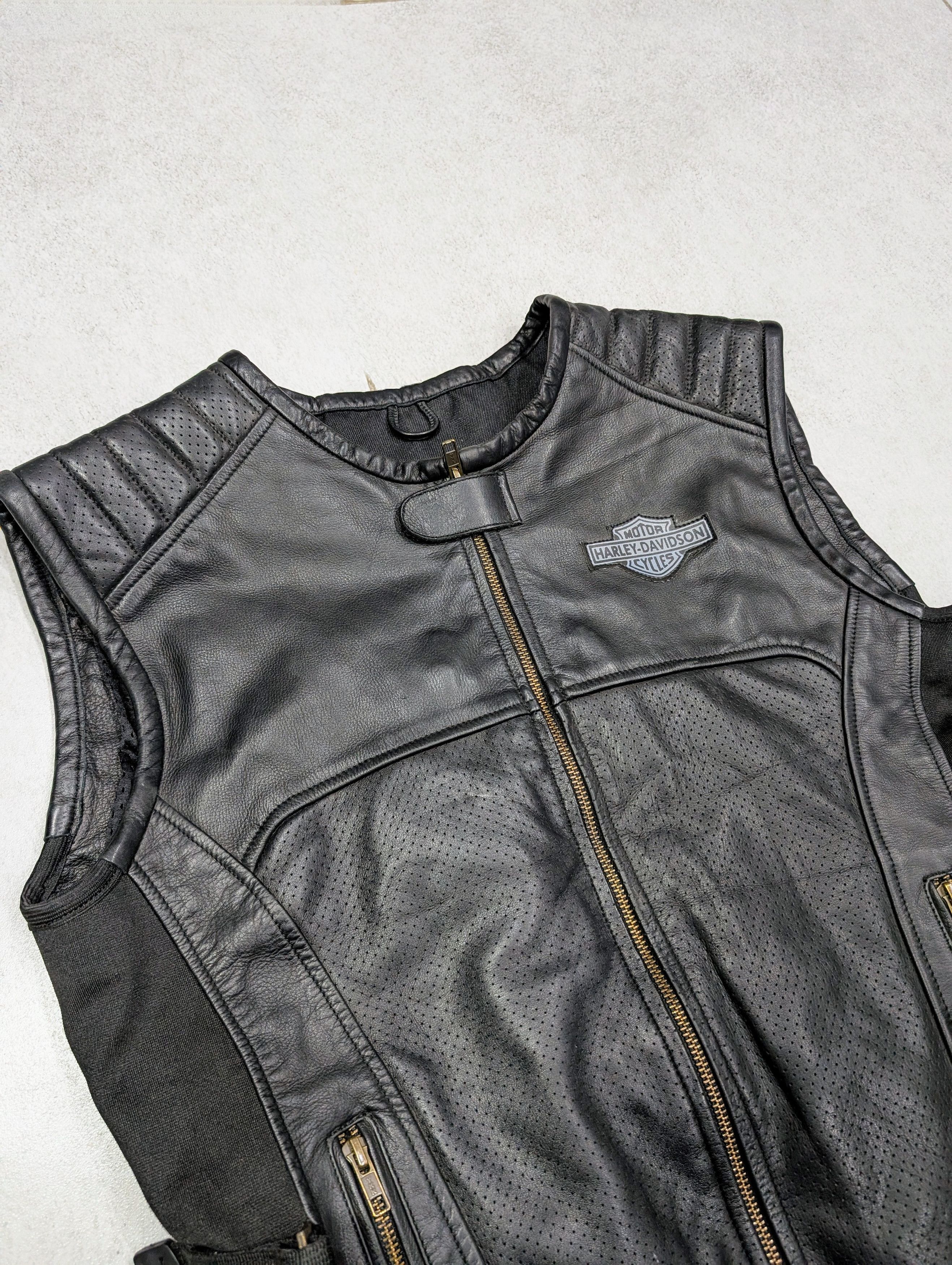Harley Davidson 💥 Harley-Davidson Classic Leather Vest Vintage Retro Size US M / EU 48-50 / 2 - 5 Thumbnail