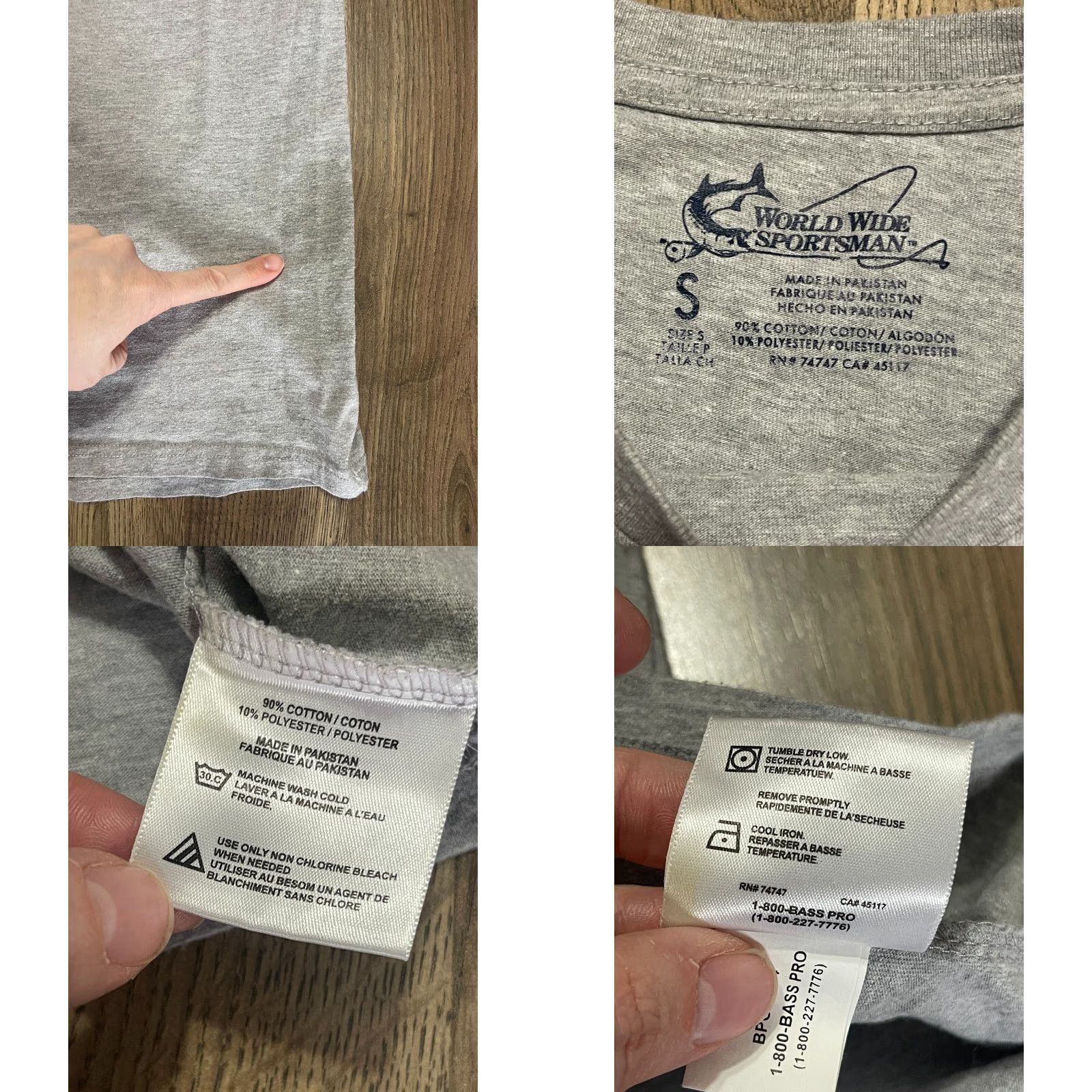 Vintage VINTAGE World Wide Shirt Men's Small Gray Long Sleeve Pocket Offshore Angler Mens Size US S / EU 44-46 / 1 - 8 Thumbnail
