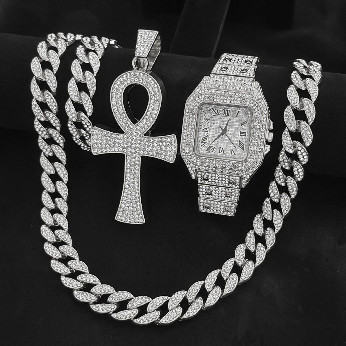 Other Hip-hop square watch Cuban chain pendant Size ONE SIZE - 2 Thumbnail