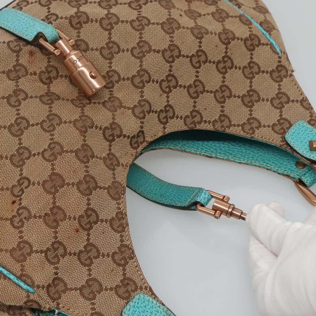 Gucci GUCCI GG Canvas Jackie Shoulder Bag Beige Size ONE SIZE - 7 Thumbnail