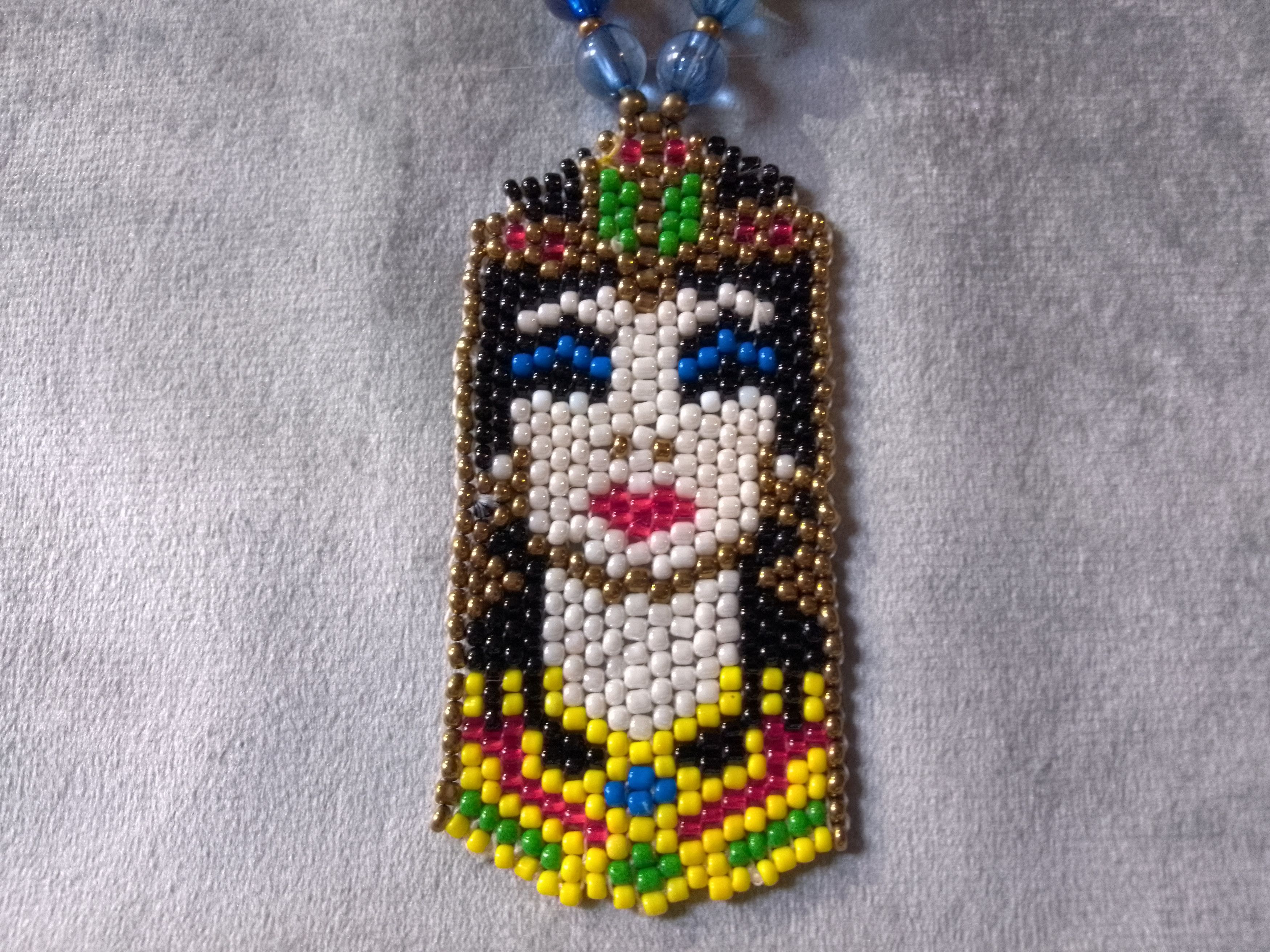 Handmade Necklace Long Ceramics Crystal Pendant Cleopatra Boho Size ONE SIZE - 7 Thumbnail