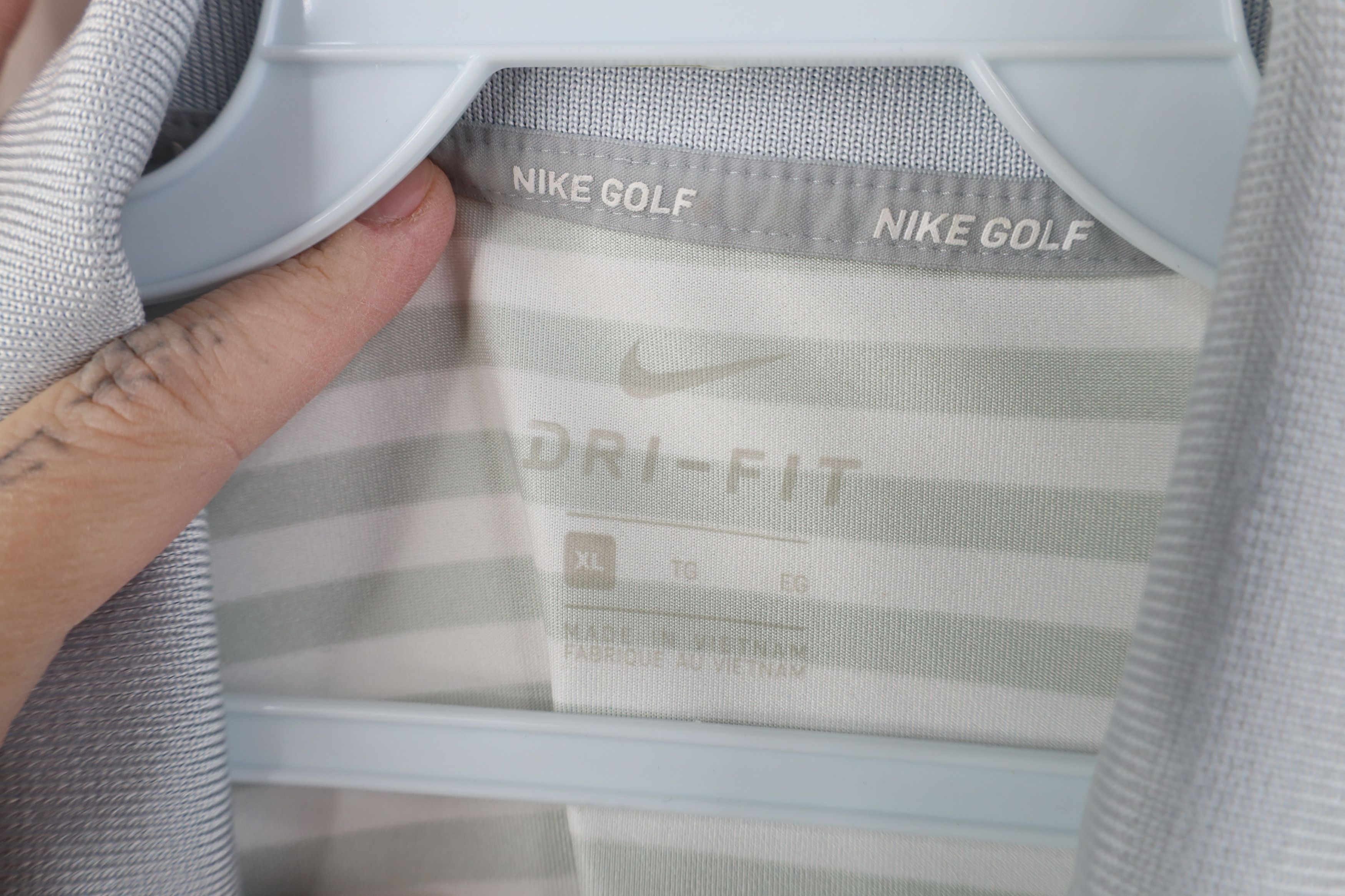 Nike Nike Golf D Detroit Tigers Baseball Striped Polo Shirt Size US XL / EU 56 / 4 - 8 Thumbnail