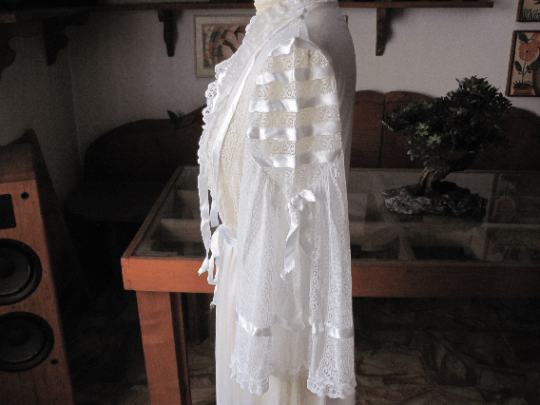 Vintage Woman Nightgown , Italy 1940s , Size L / US 10 / IT 46 - 9 Thumbnail
