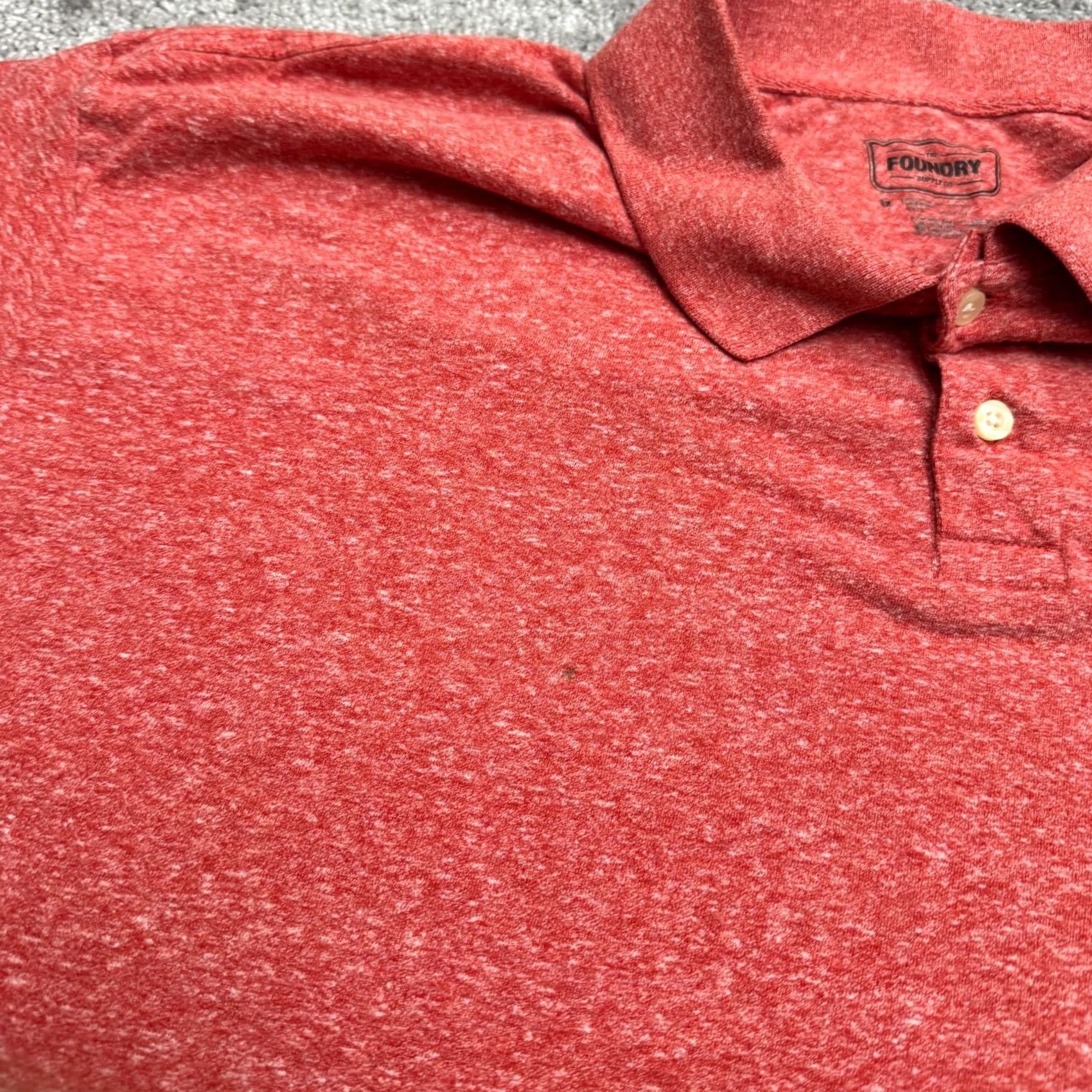 Vintage Foundry Shirt Mens 3XL Red The Supply Polo Heather Short Sleeve Pocket Casual Size US XXL / EU 58 / 5 - 6 Thumbnail