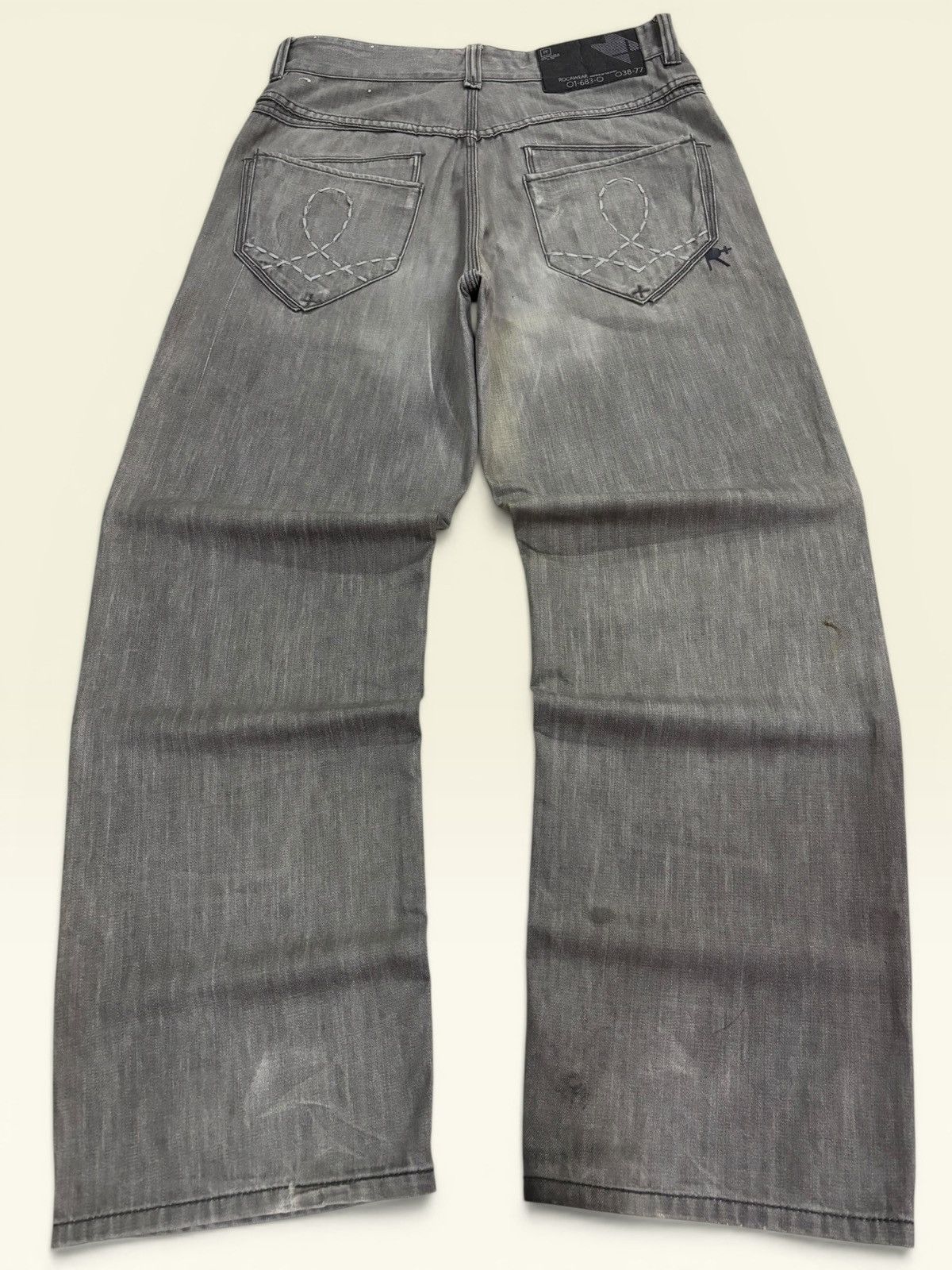 Rocawear Grunge Rocawear Baggy Ultility Dirty Washed Jeans Size US 34 / EU 50 - 2 Thumbnail