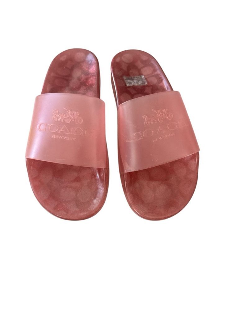 Coach Coach Women’s Ulyssa Pool Jelly Slide Slip on Pink US 9 Size US 9 / IT 39 - 2 Thumbnail