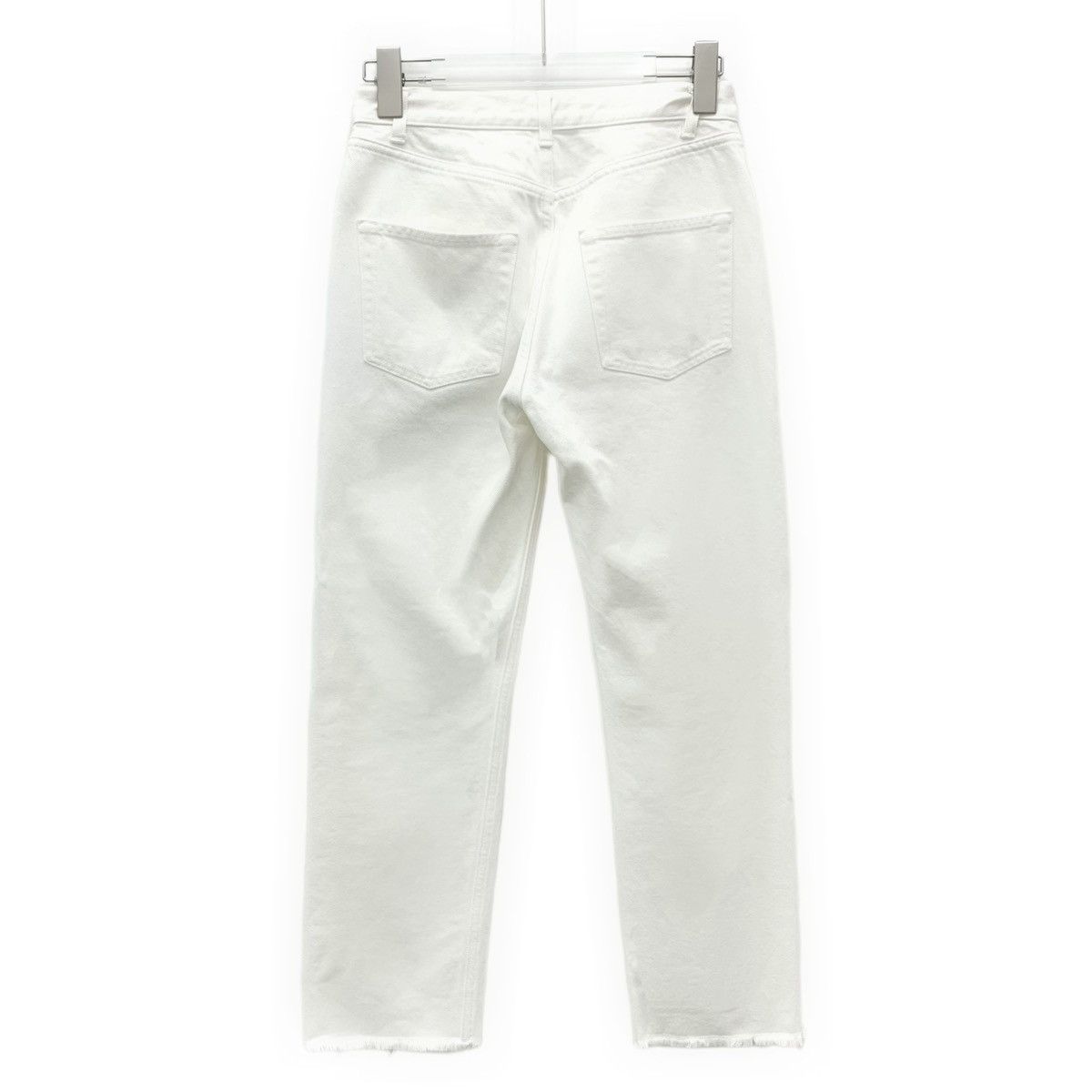 Celine Celine White Cotton Casual Pants K26WX Size 25" / US 0 / IT 36 - 2 Thumbnail