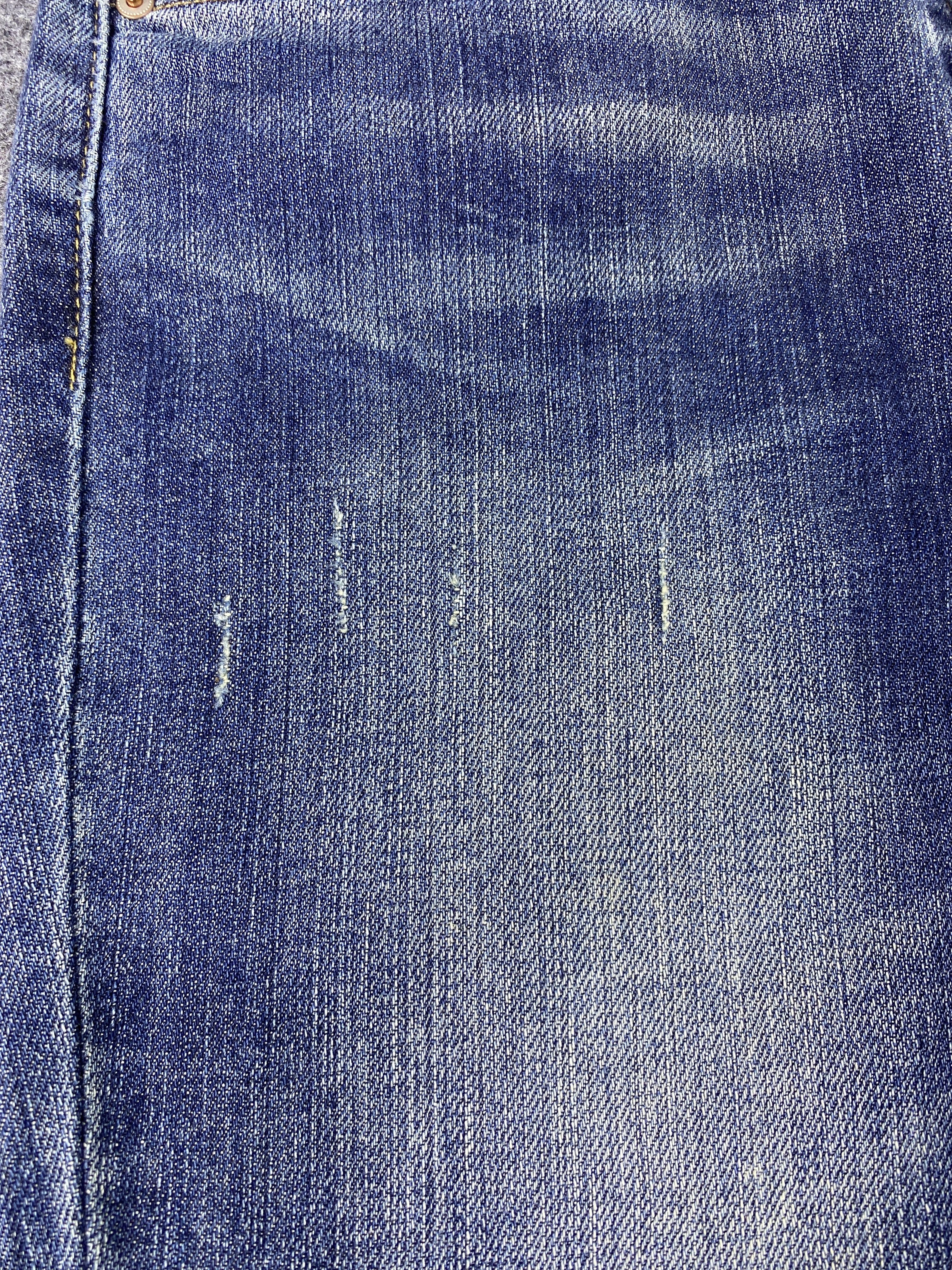 Jean Levi's Straight Leg Blue Wash Jeans - J1107 Size 27" / US 4 / IT 40 - 7 Thumbnail