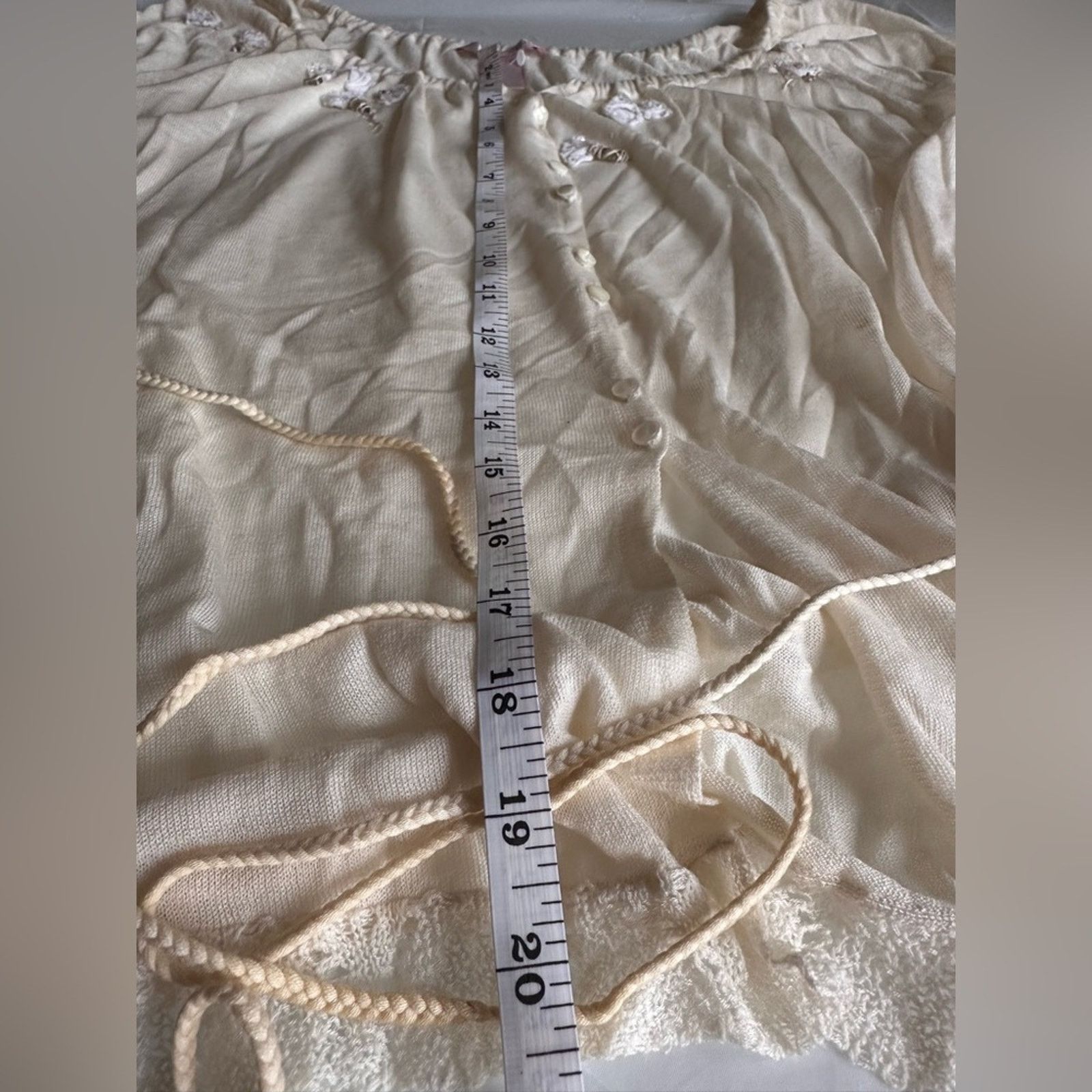 Rebecca Taylor Rebecca Taylor Cream Button Down Blouse L Size L / US 10 / IT 46 - 9 Thumbnail