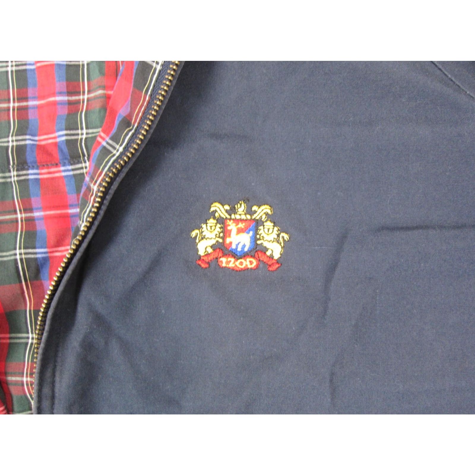 Izod VINTAGE IZOD Jacket Mens M Blue Bomber Full Zip Plaid Lined 90s Classic Preppy Mens Size US M / EU 48-50 / 2 - 2 Thumbnail