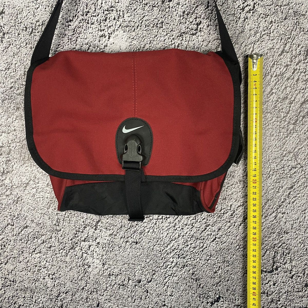 Nike × Vintage 🧰VINTAGE🧰 Nike 90s Crossbody Messenger Y2K Red Shoulder Bag Size ONE SIZE - 14 Thumbnail