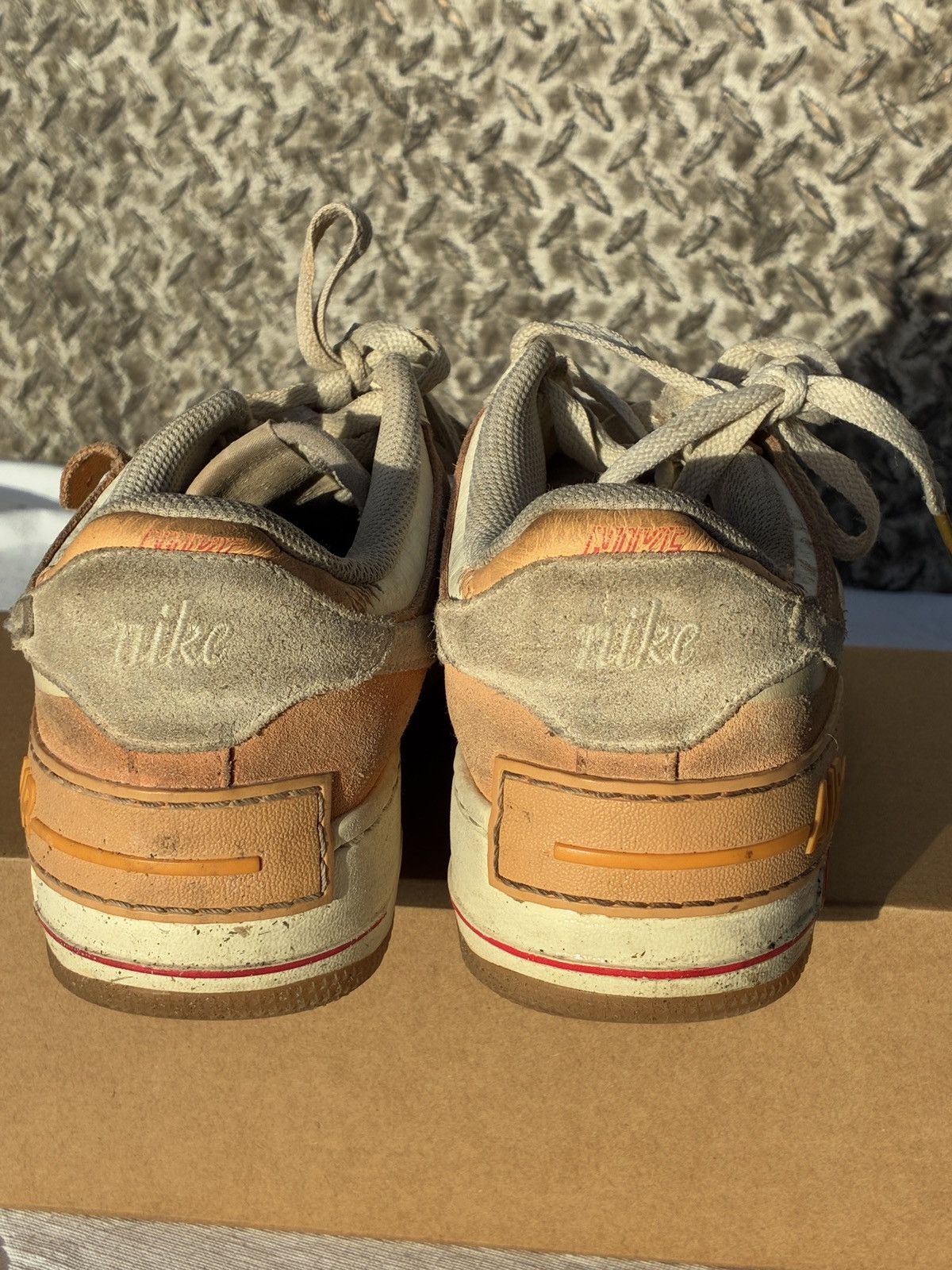 Nike Nike Air Force 1 Shadow Cashmere Orange Chalk DM8157-700 7.5 Size US 7.5 / IT 37.5 - 3 Thumbnail