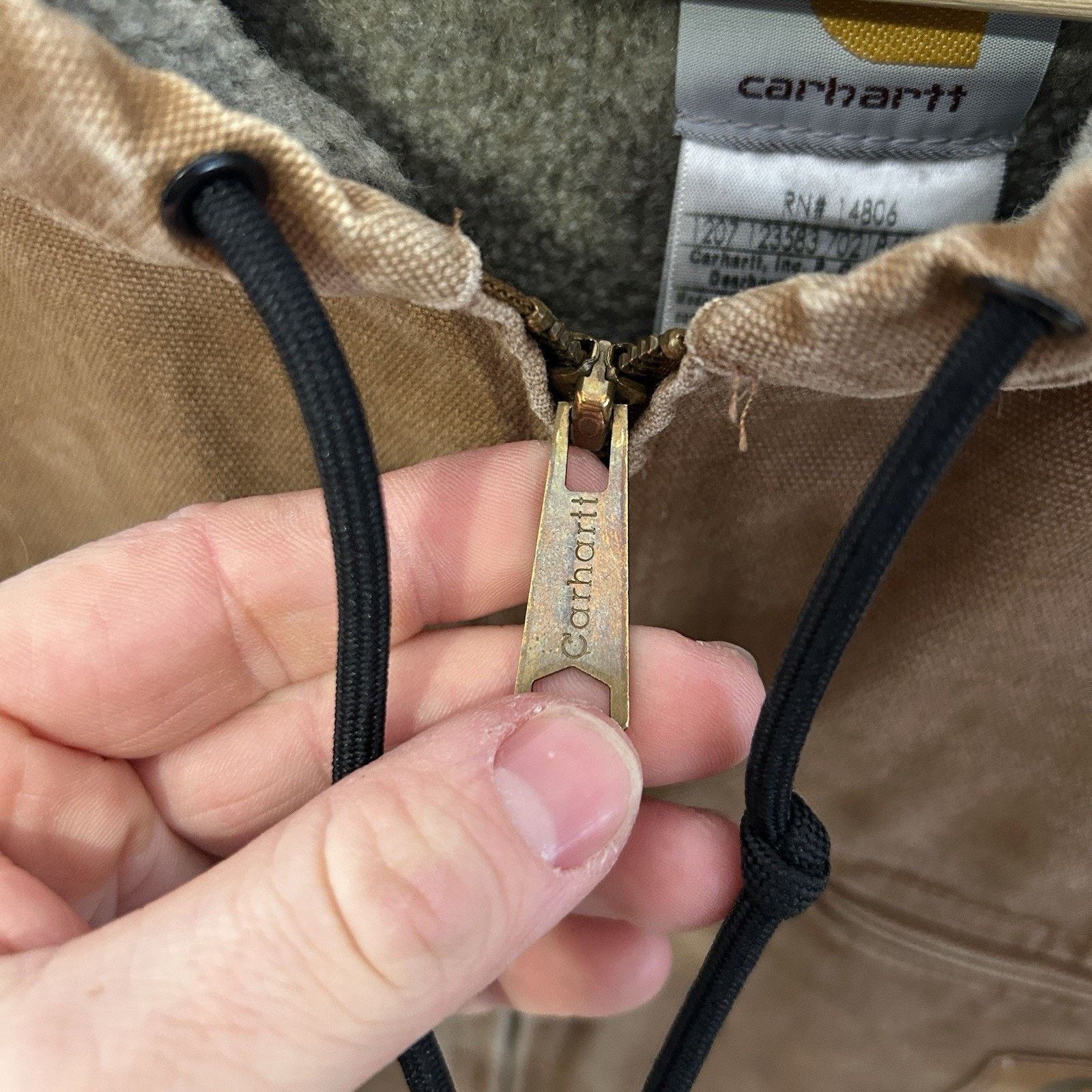 Carhartt Y2K Carhartt Sherpa-Lined Hooded Detroit Jacket “Brown” J141 Size US XL / EU 56 / 4 - 14 Thumbnail