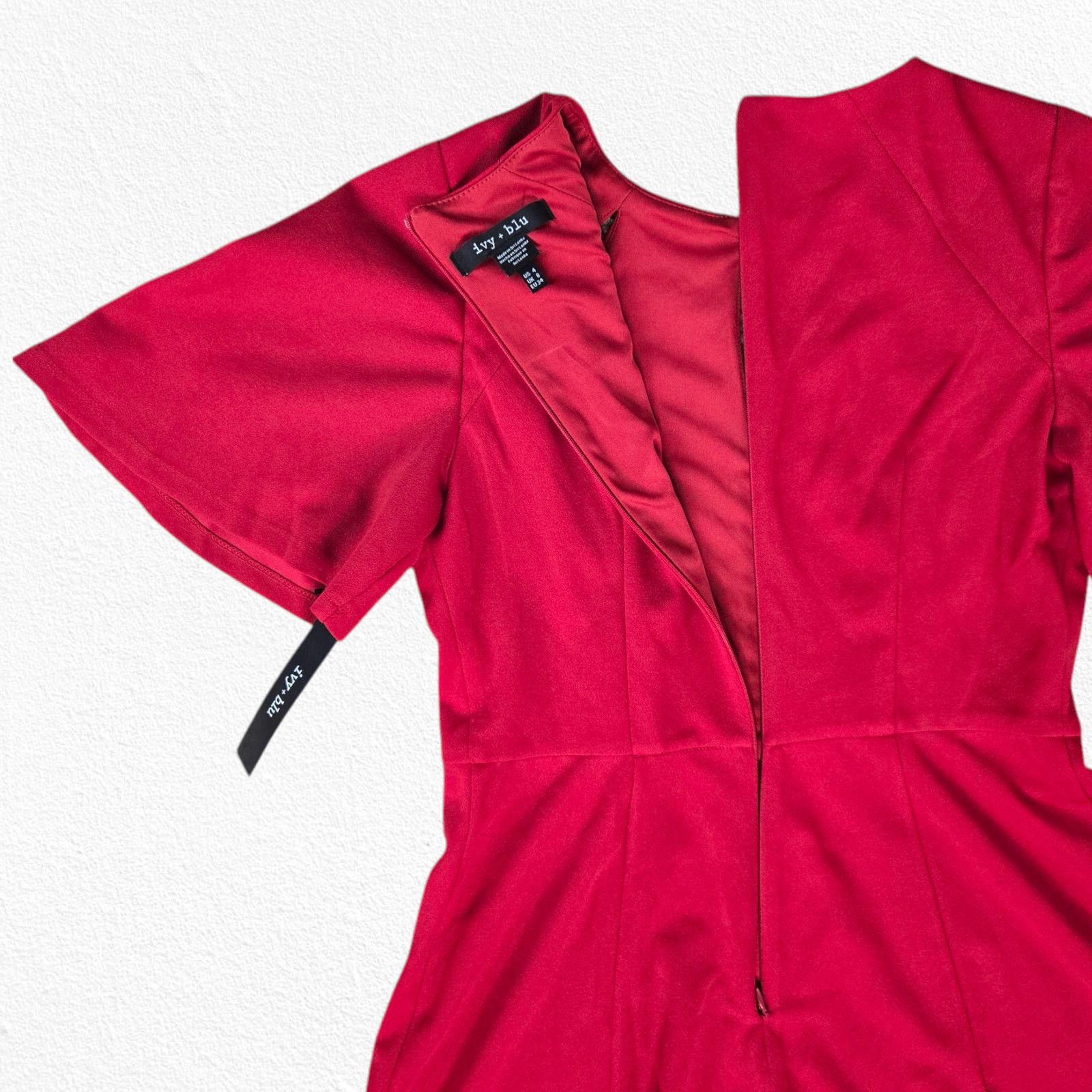 Other Bright Red Retro Fit and Flare Midi Dress Size 4 Size S / US 4 / IT 40 - 10 Thumbnail