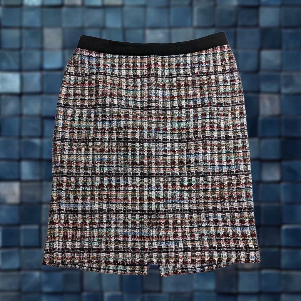 Talbots TALBOTS Skirt Plaid Pencil Straight Lining Knit Petite 6P Multicolor Womens Carded Brand Size 28" / US 6 / IT 42 - 1 Thumbnail