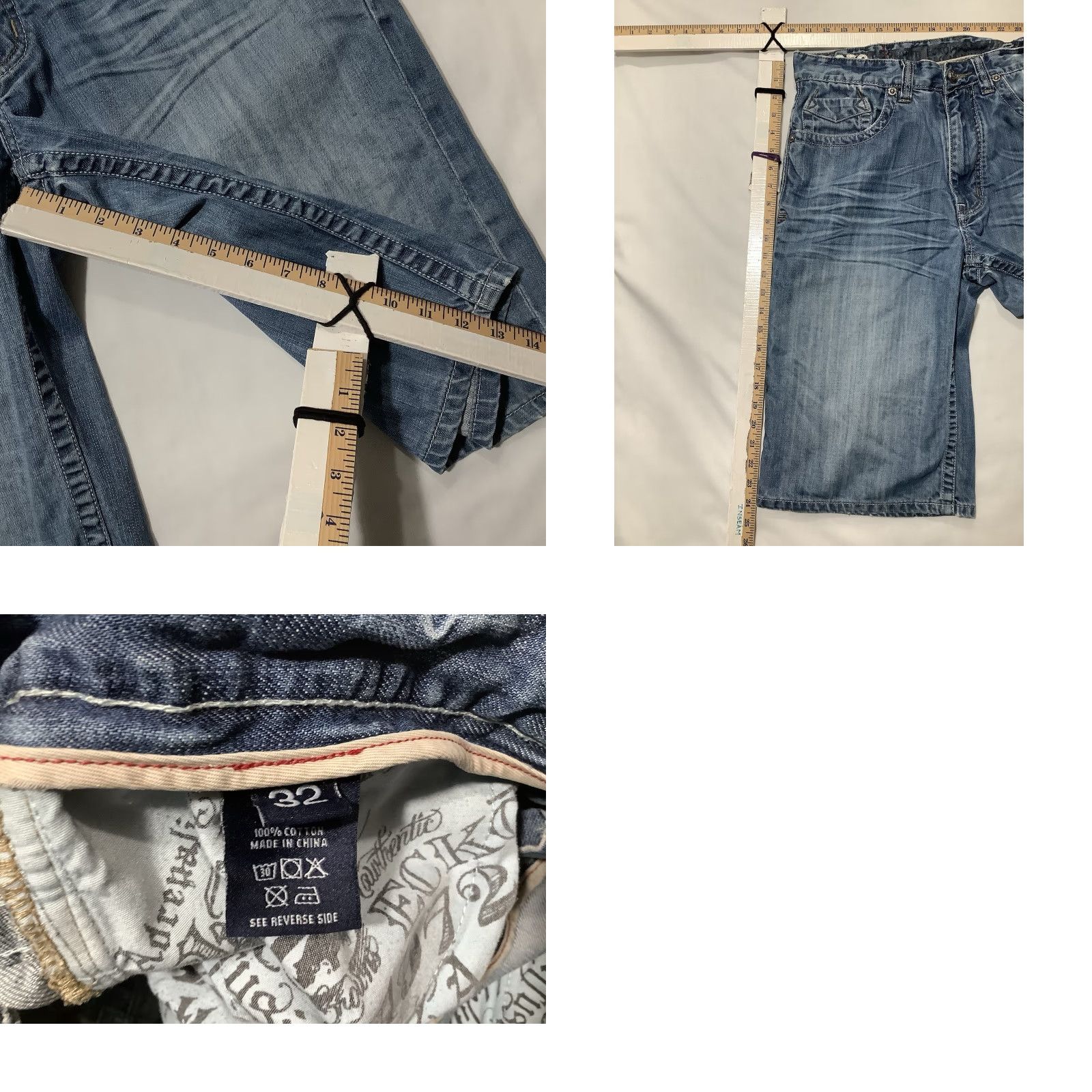 Ecko Unltd. VINTAGE Ecko Unltd Shorts Mens 32 Blue Denim Loose Fit Embroidered Pockets 90s Hip Hop Streetwear Comfortable Casual Denim Shorts Mens Regular Blue Size US 32 / EU 48 - 8 Thumbnail