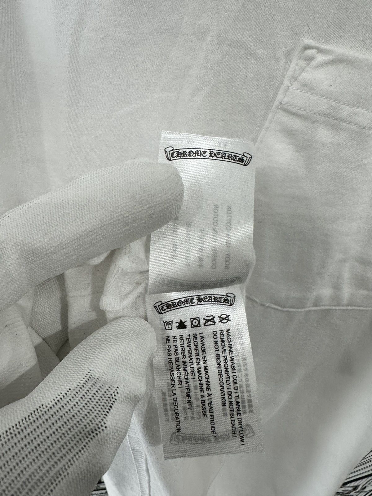 Chrome Hearts Chrome Hearts Neck Logo Tee Large White Size US L / EU 52-54 / 3 - 11 Thumbnail