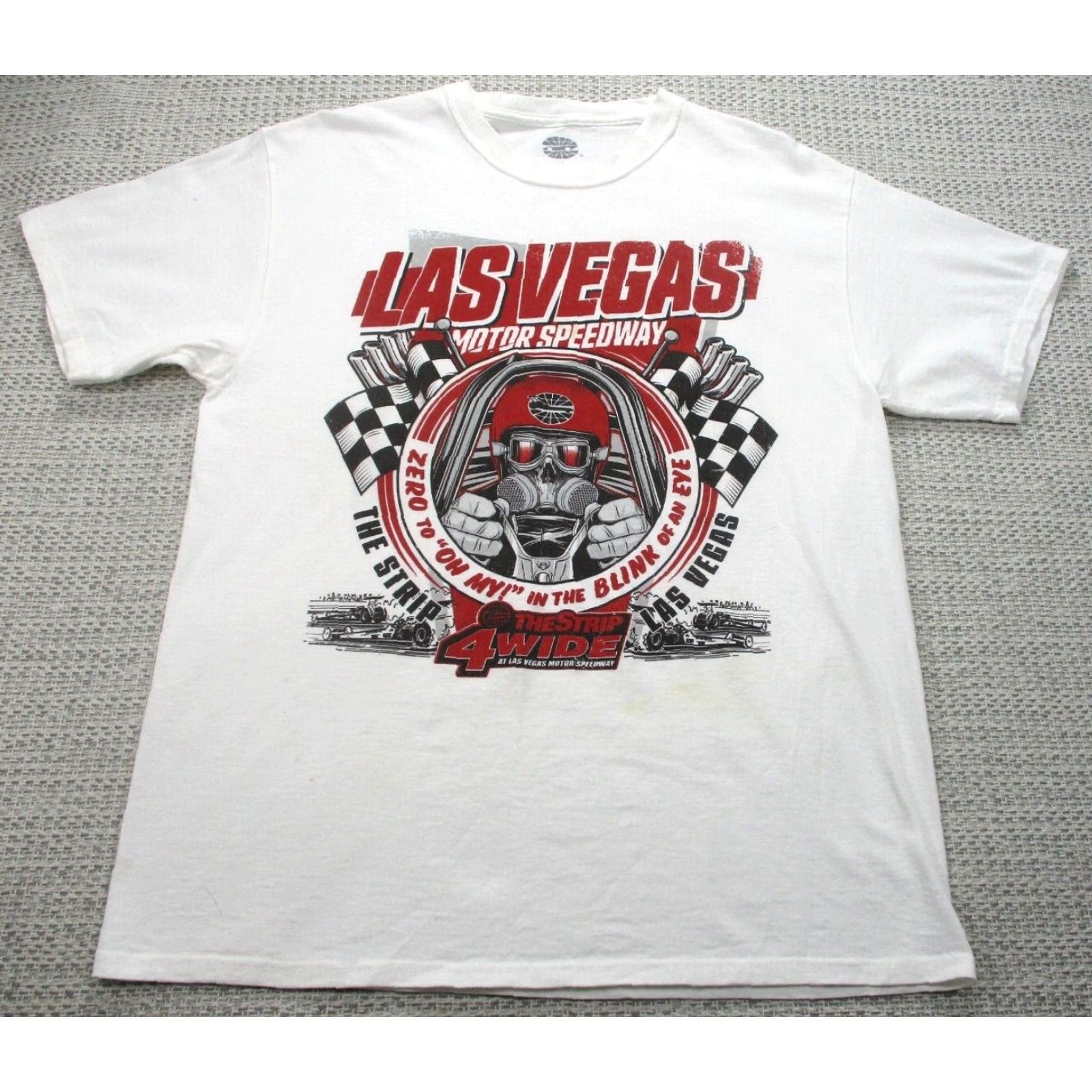 Etro Las Vegas Speedway T-Shirt Mens L White Retro Car Auto Graphic 90s Y2K Union Size US L / EU 52-54 / 3 - 2 Thumbnail