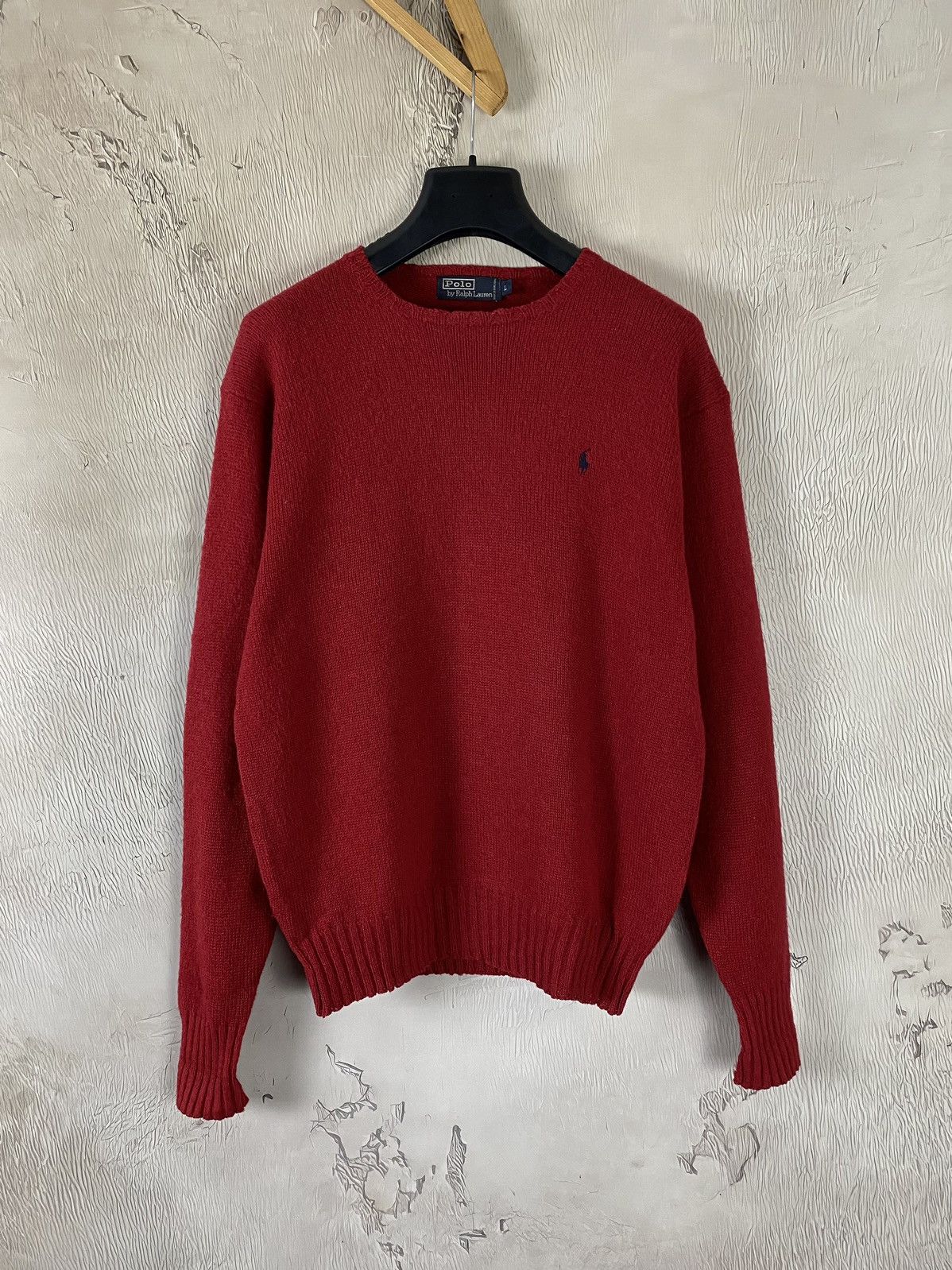 Polo Ralph Lauren × Vintage Polo Ralph Lauren Vintage Mini Logo Lambswool sweater Size US L / EU 52-54 / 3 - 1 Thumbnail