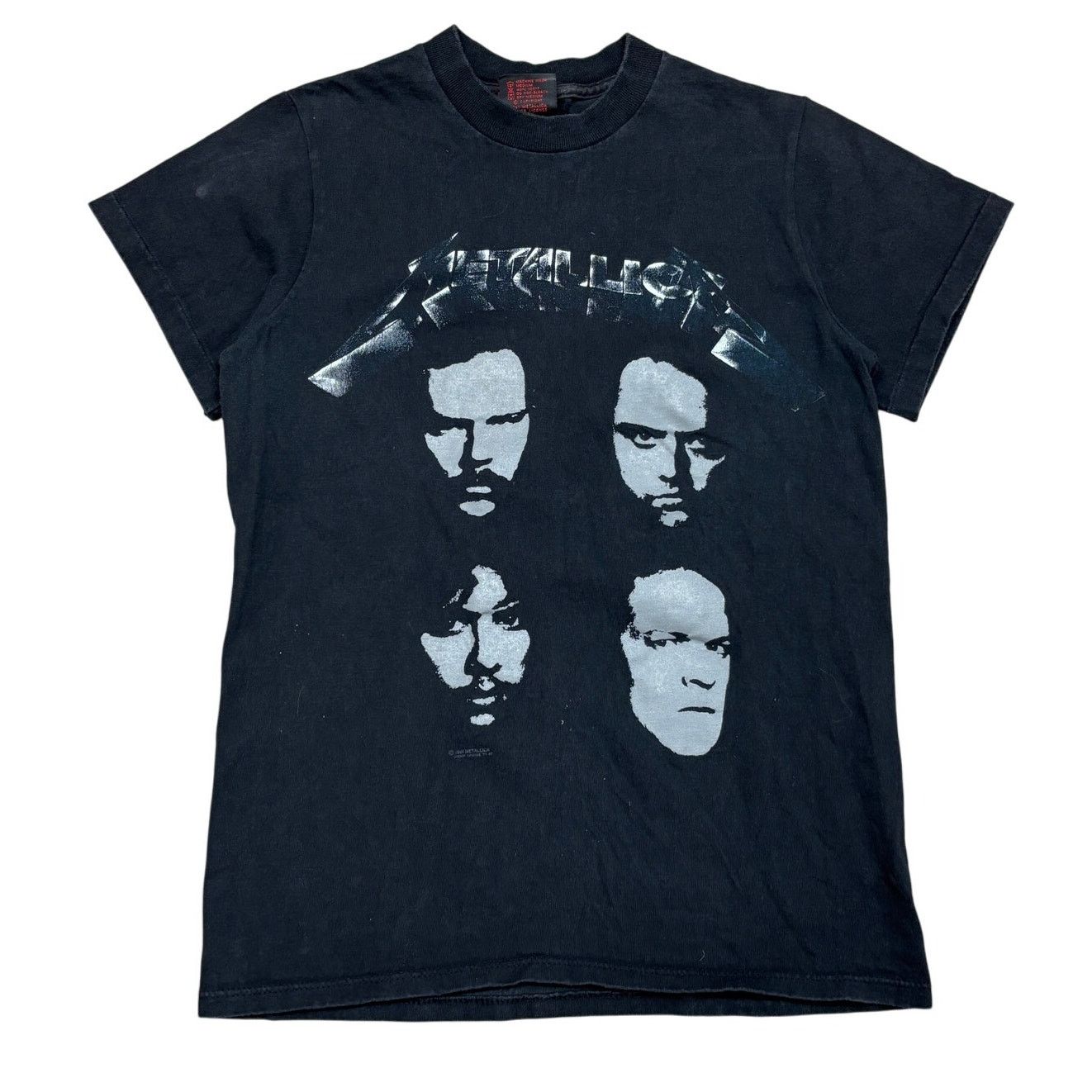 Band Tees × Metallica × Vintage VTG 90s Metallica 1991 Black Album Faces Tour Shirt Men's M Size US M / EU 48-50 / 2 - 1 Thumbnail