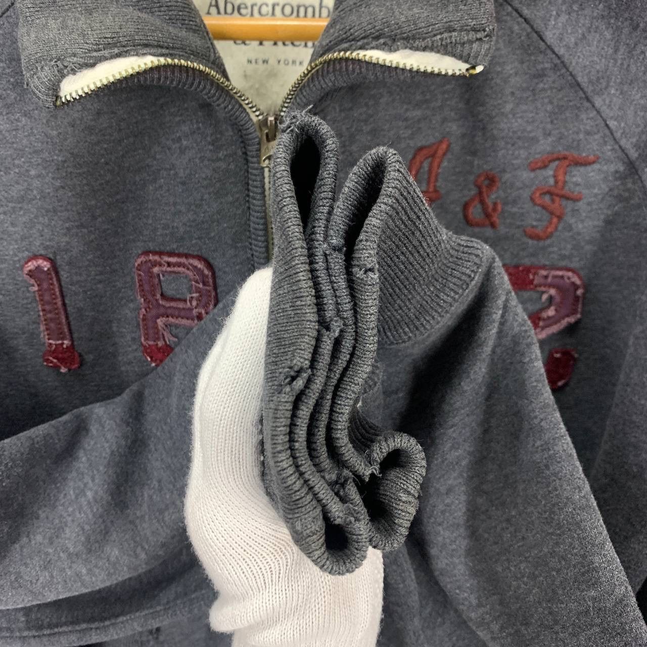 Abercrombie & Fitch ABERCROMBIE & FITCH Distress Sweatshirt / Jacket #2315-01 Size US S / EU 44-46 / 1 - 5 Thumbnail