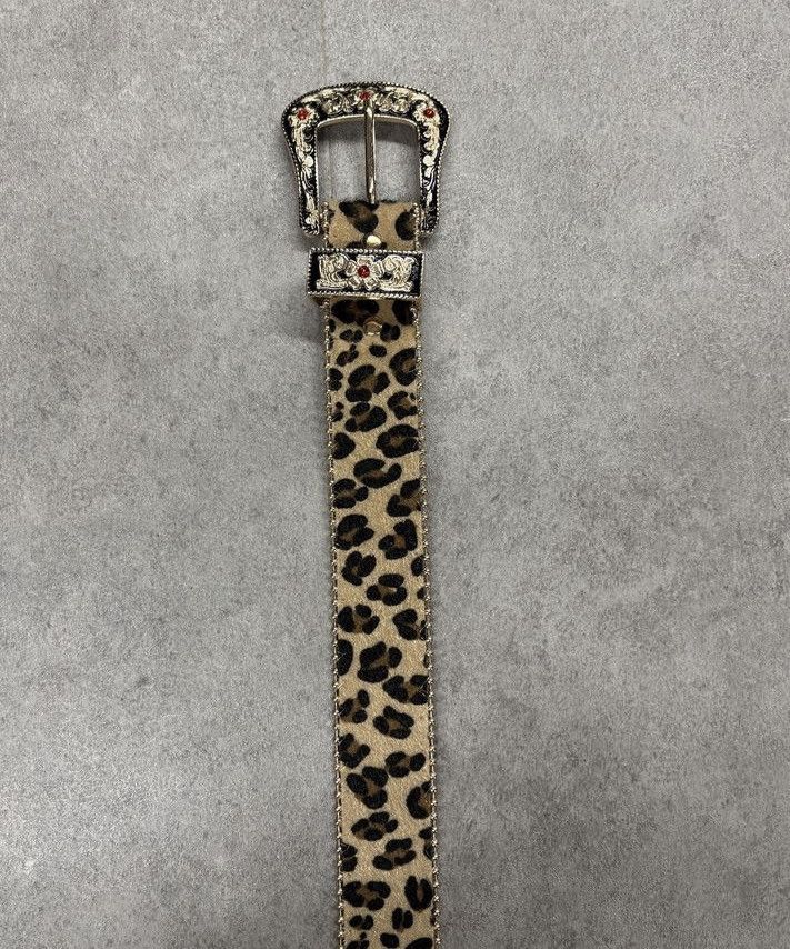 Japanese Brand Cheetah leopard print belt 112 cm Size 36 - 2 Thumbnail