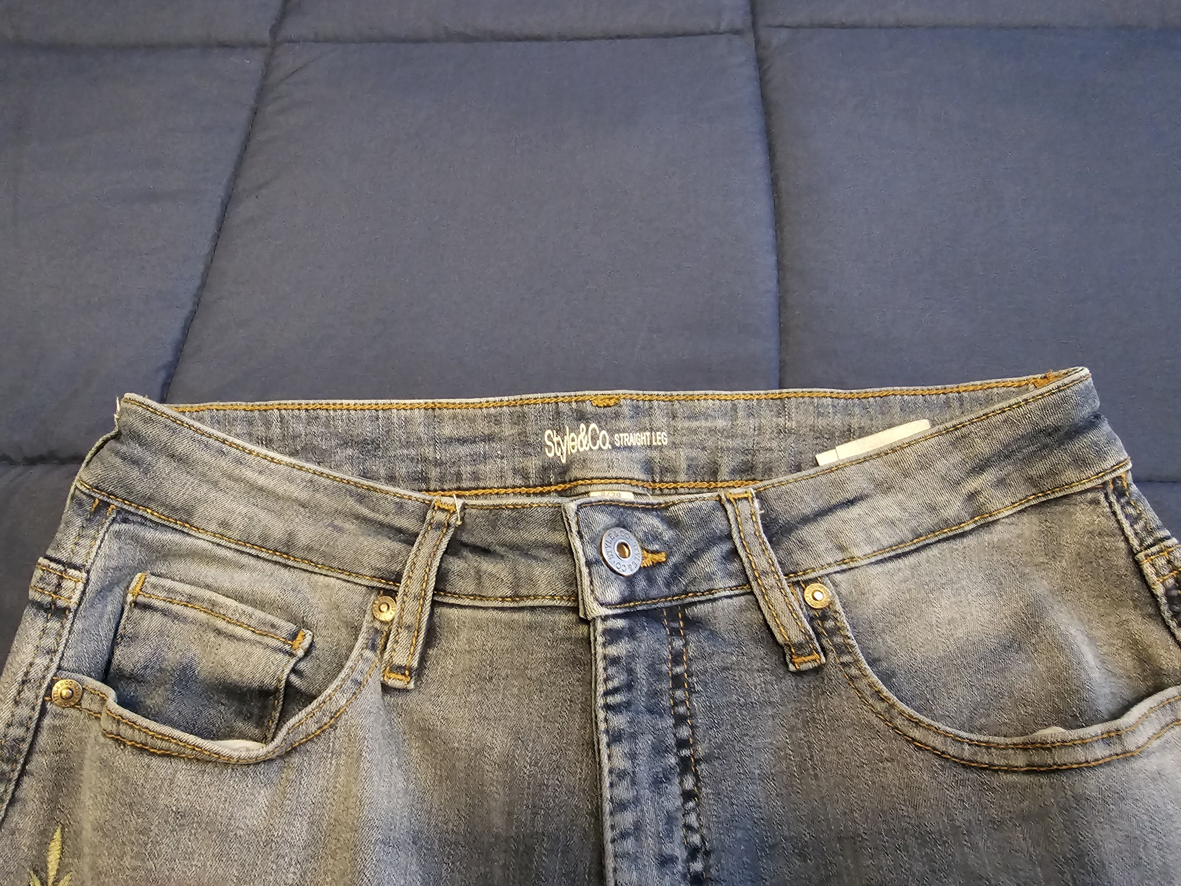 Style & Co Style&Co Women's jeans denim blue straight leg size 8 Size 30" / US 8 / IT 44 - 2 Thumbnail